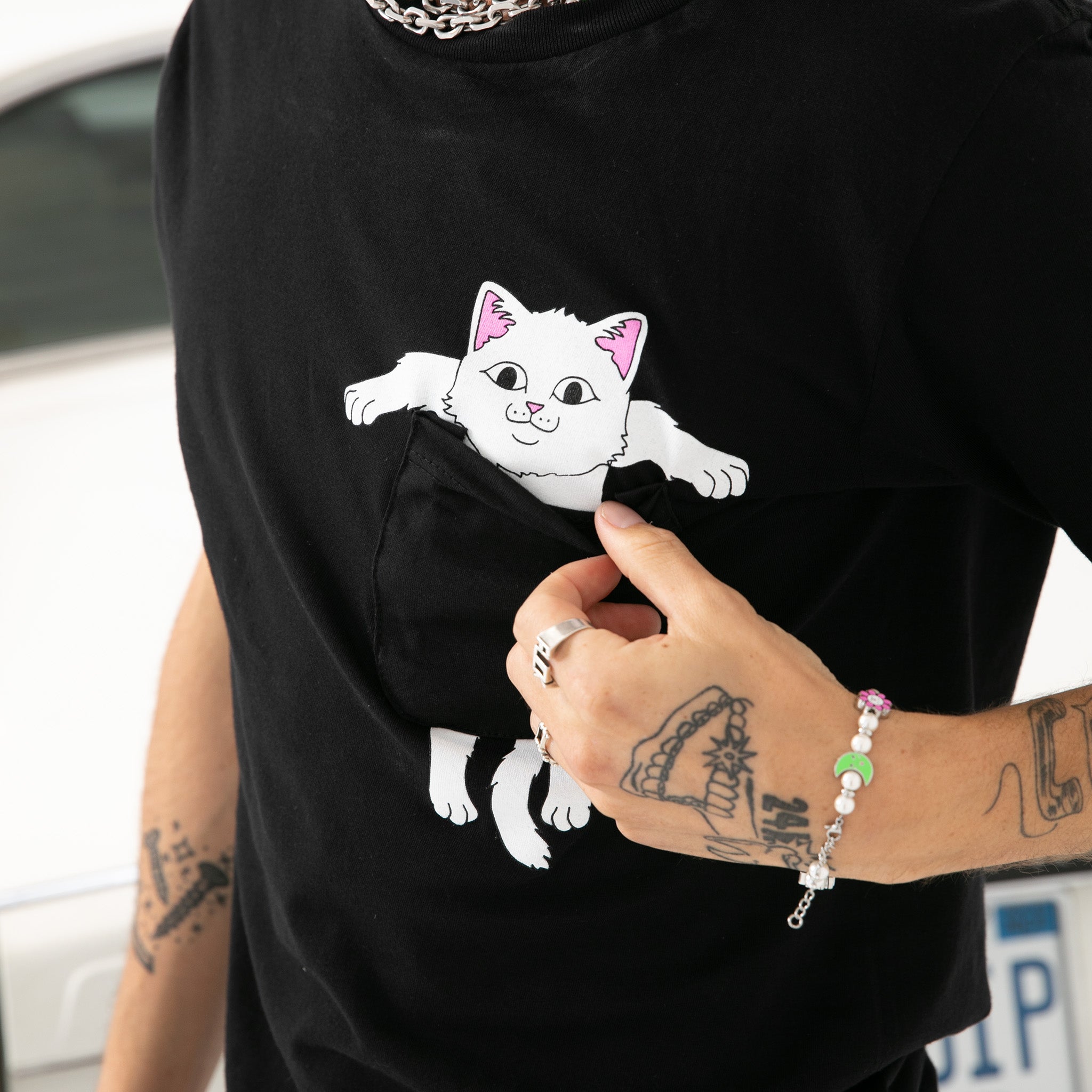 RIPNDIP Broke The Pocket Pocket Tee (Black)