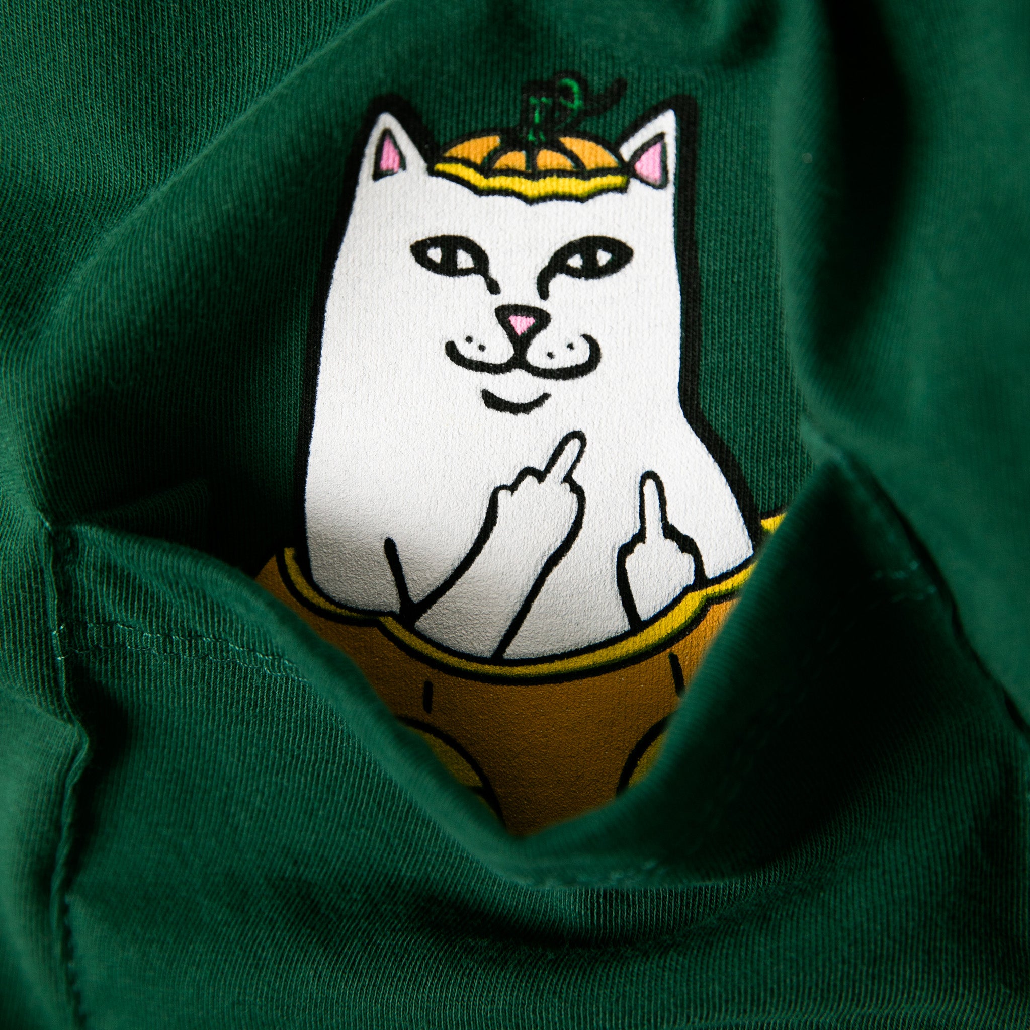 RIPNDIP Pumpkin Lord Nerm Pocket Tee (Hunter Green)