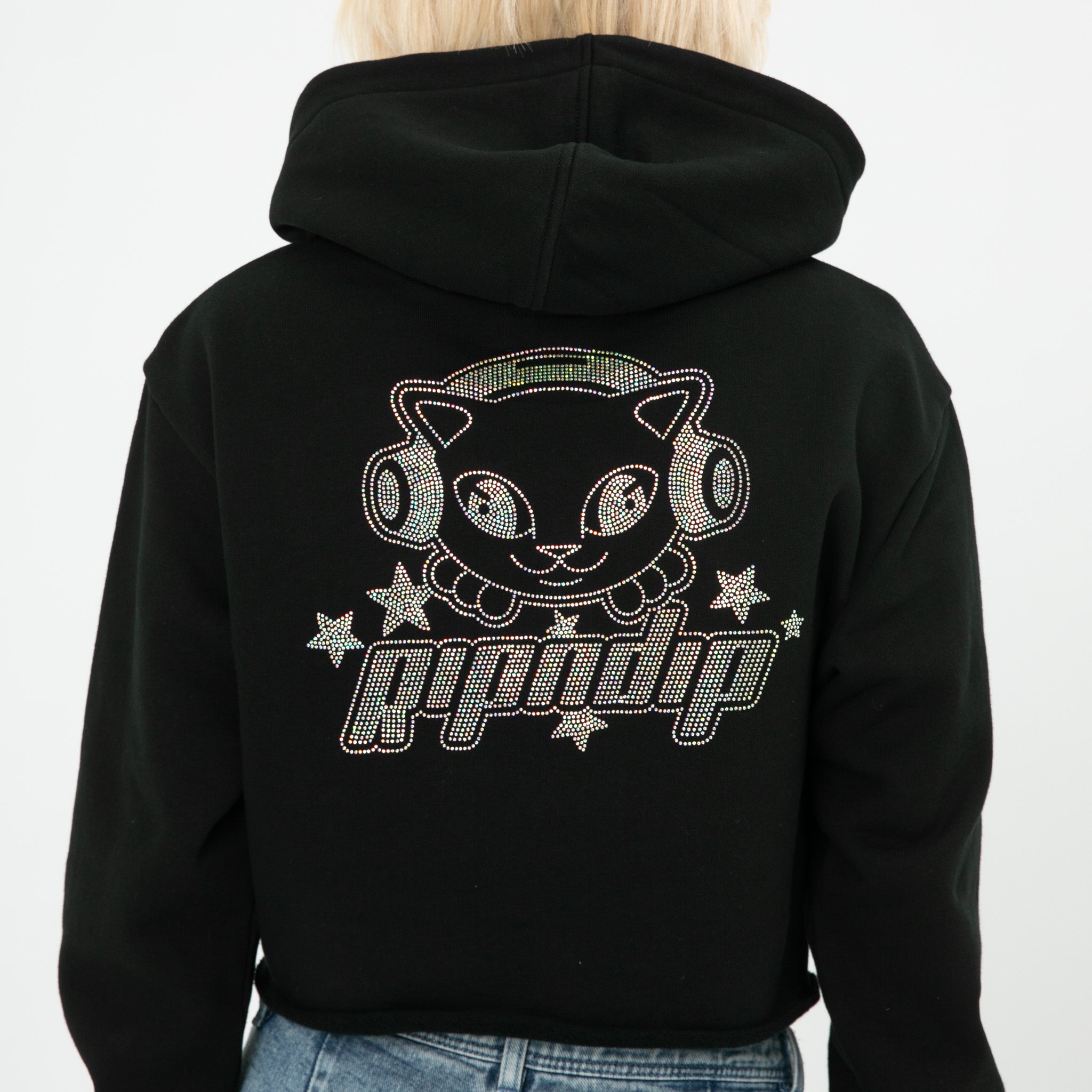 RIPNDIP Kawaii Nerm Cropped Hoodie (Black)