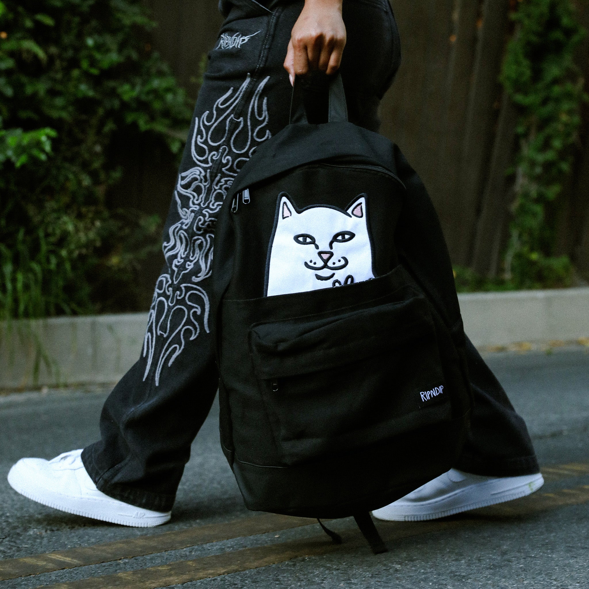 RIPNDIP Lord Nermal Velcro Hands Backpack (Black)