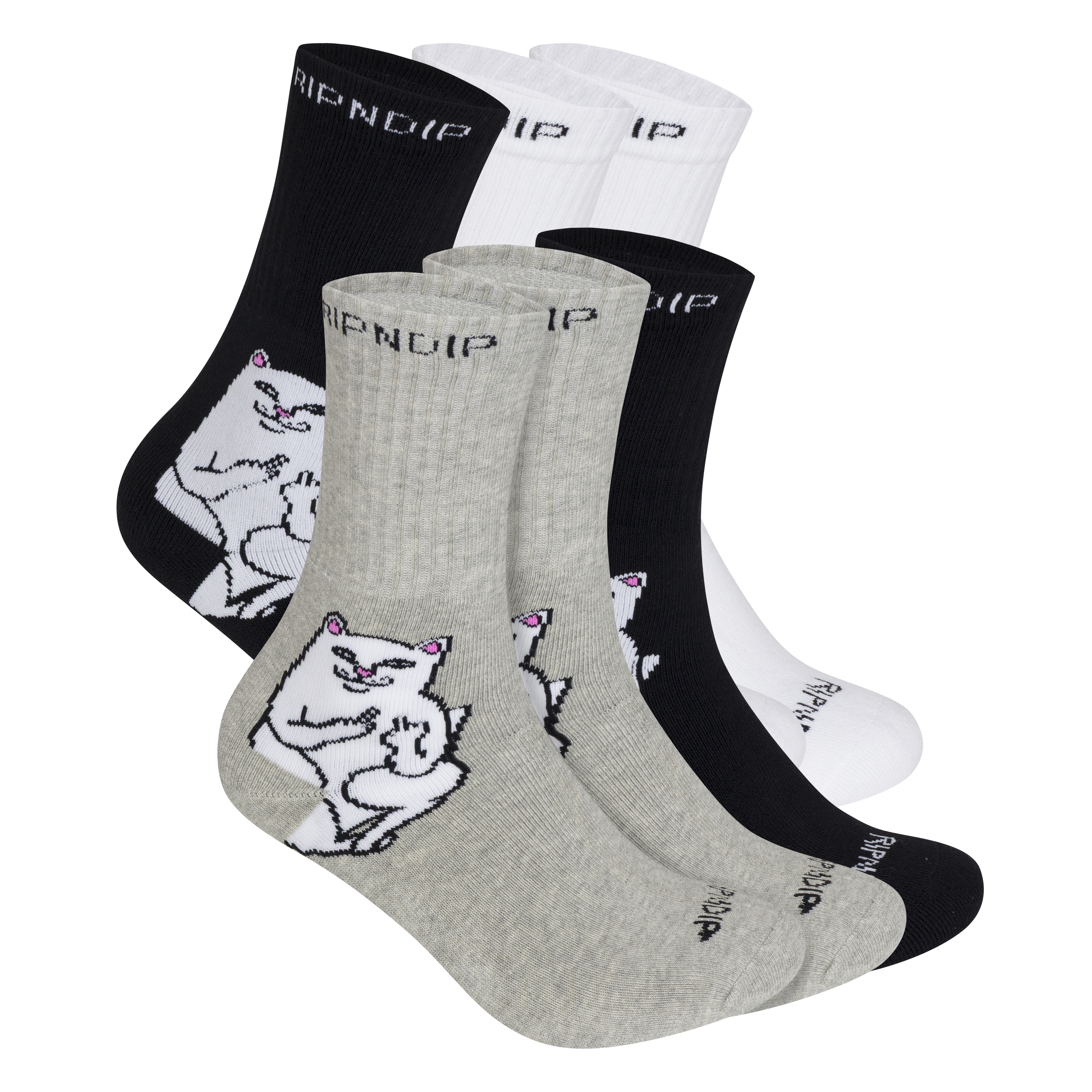 RIPNDIP Lord Nermal Socks 6 Pack (Multi)