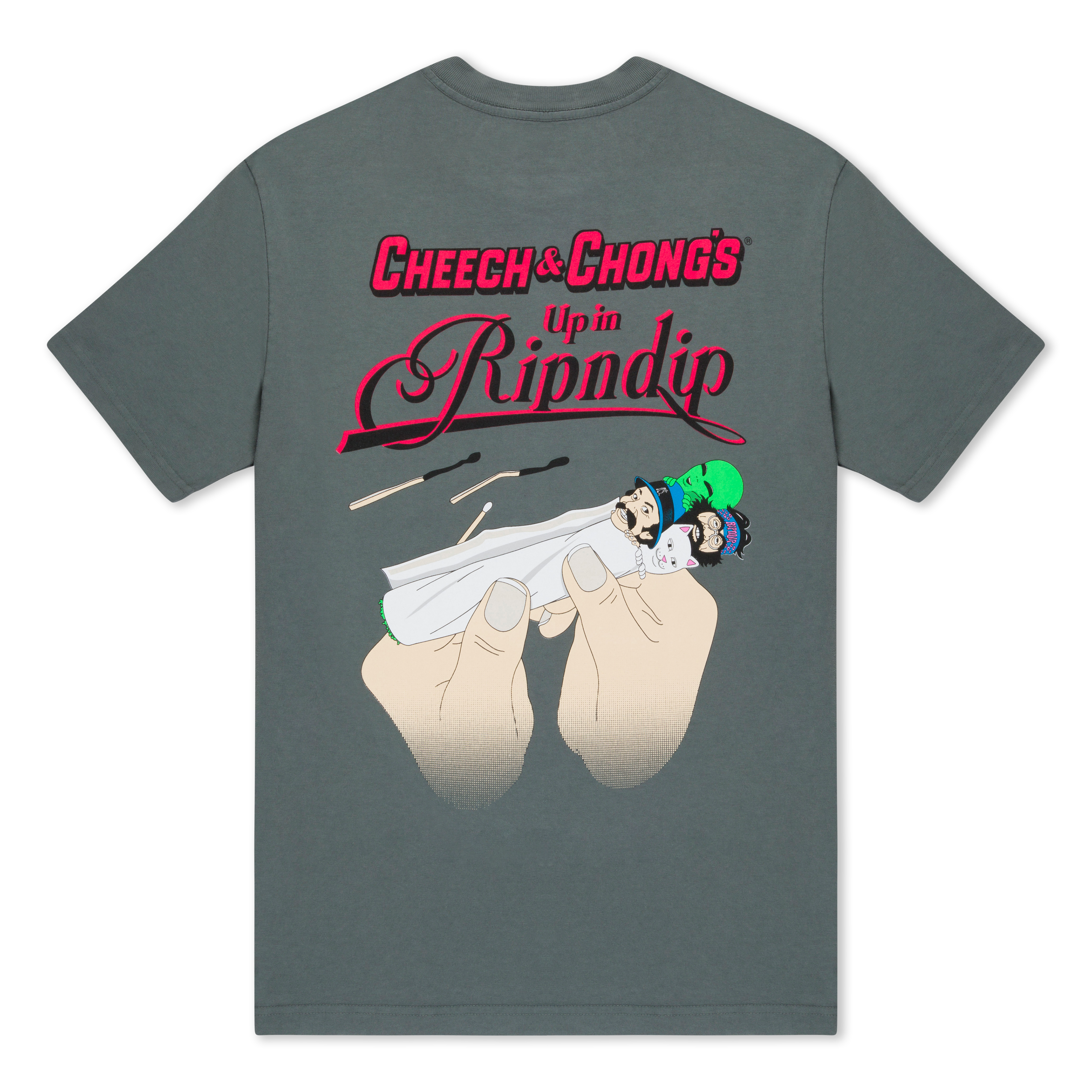 RIPNDIP Roll Me Up Pocket Tee (Charcoal)