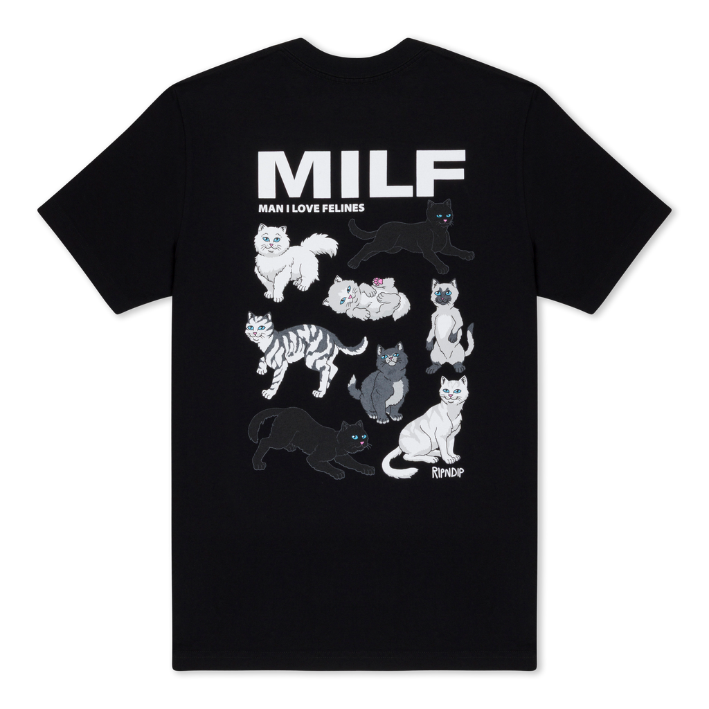 Man I Love Felines Tee (Black) – RIPNDIP