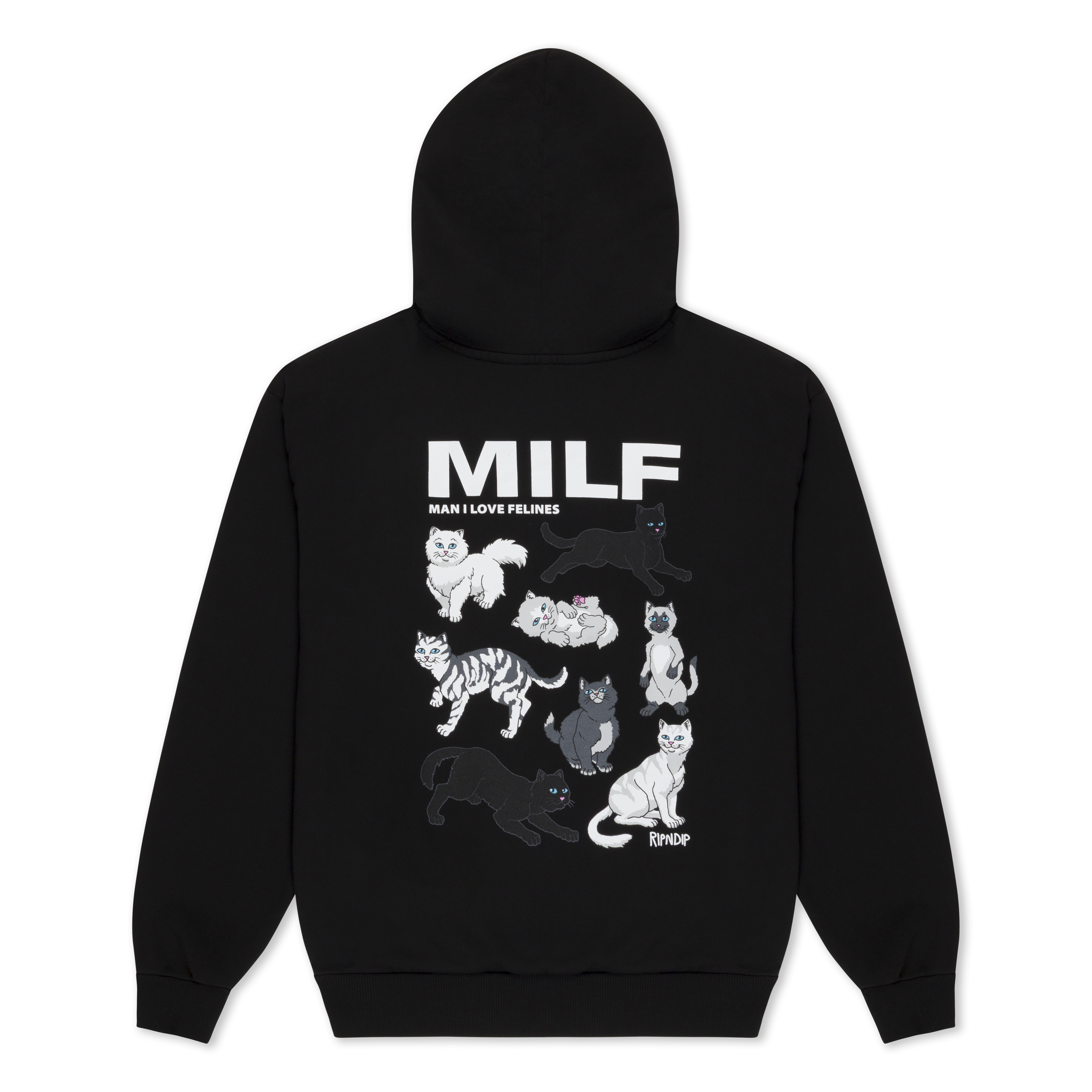 RIPNDIP Man I Love Felines Hoodie (Black)