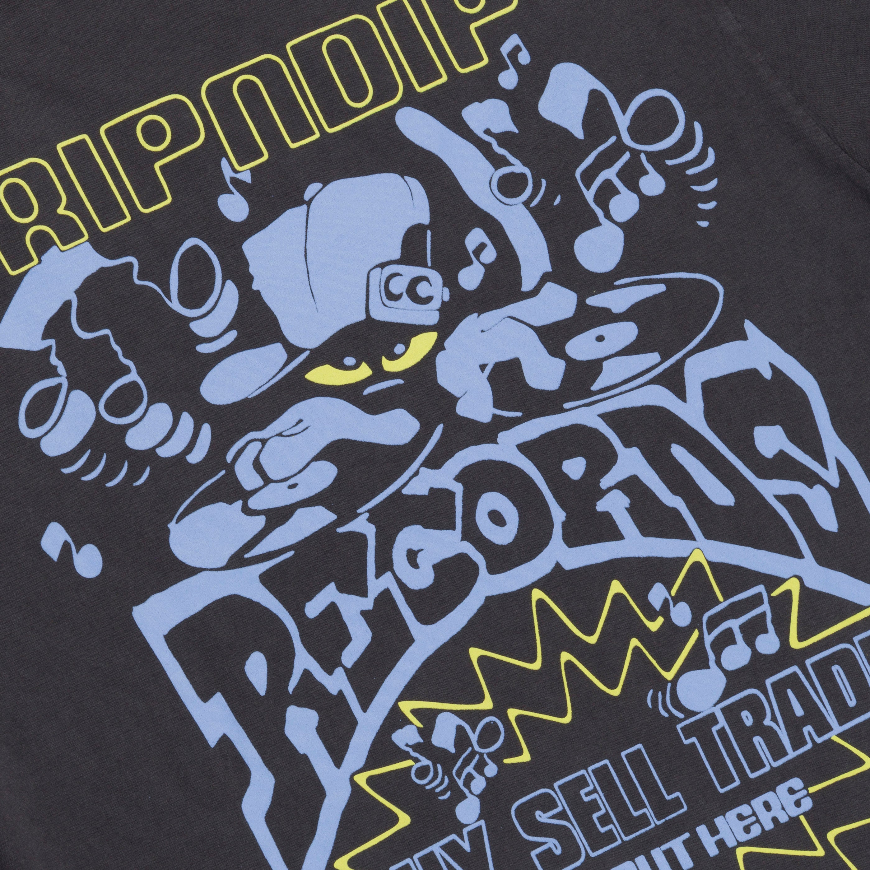 RIPNDIP Ripndip Records Tee (Charcoal Vintage Wash)