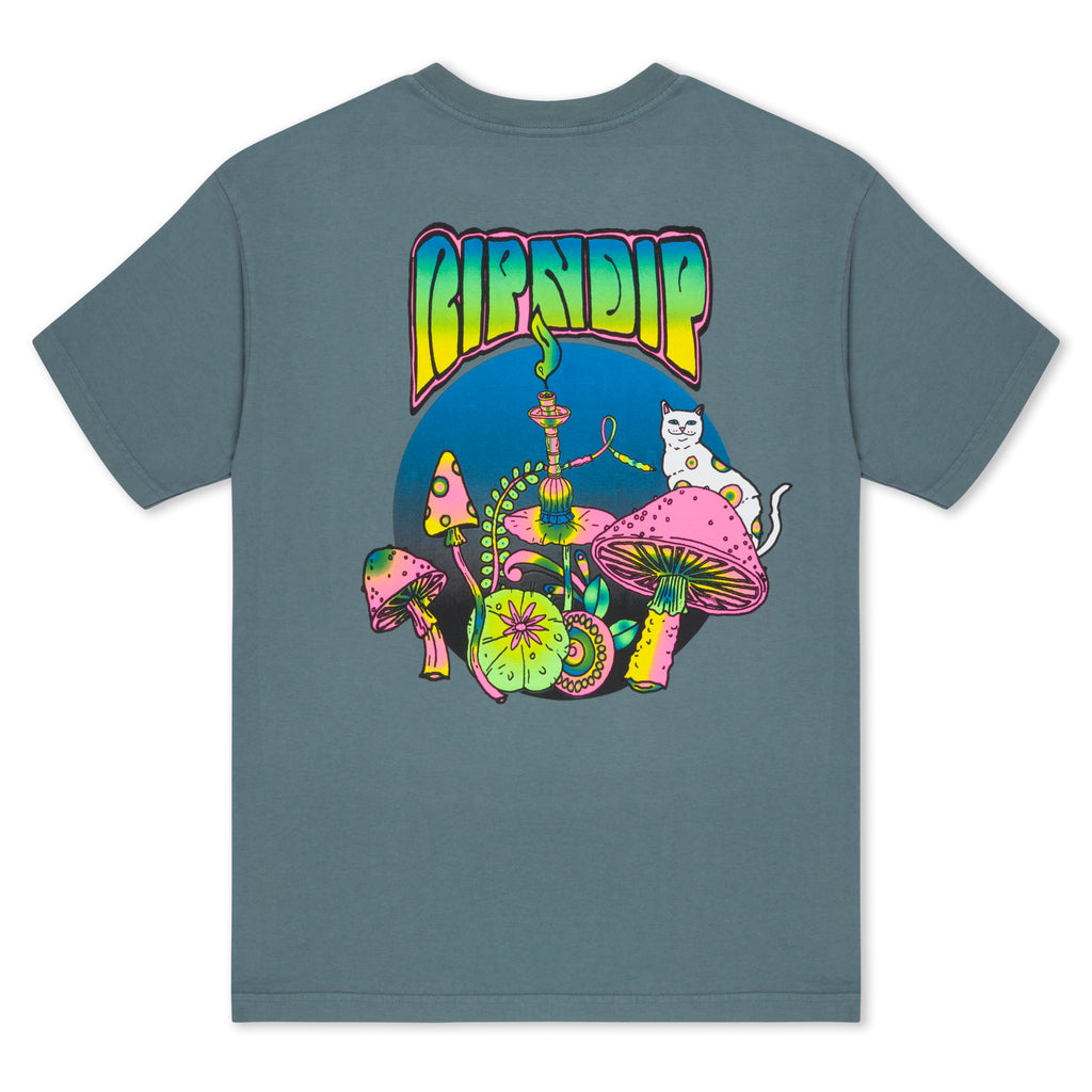 関送込★RIPNDIP★Psychedelic Tee Psychedelic Garden Tee (Black Mineral Wash) – RIPNDIP