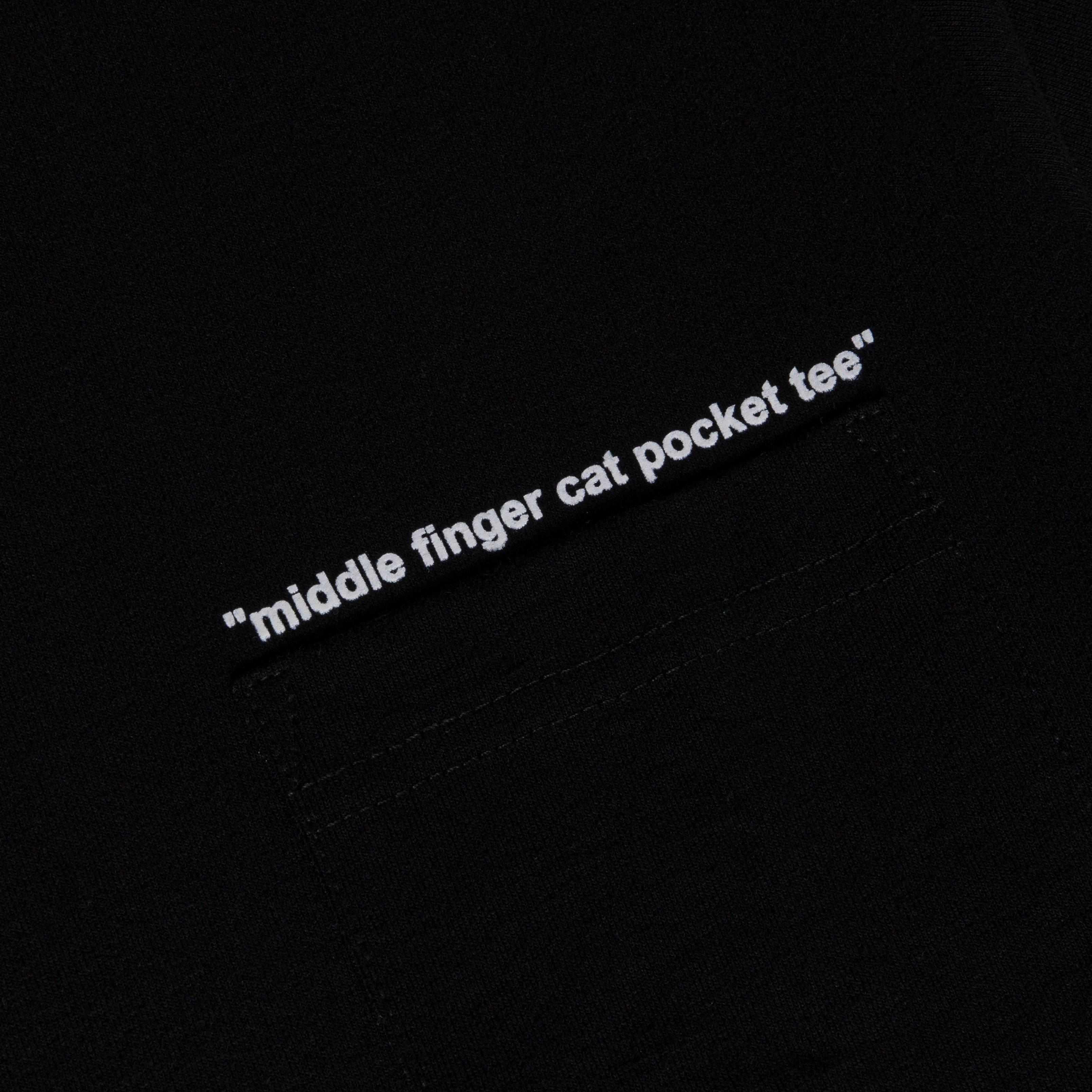 RIPNDIP Middle Finger Cat Pocket Tee (Black)
