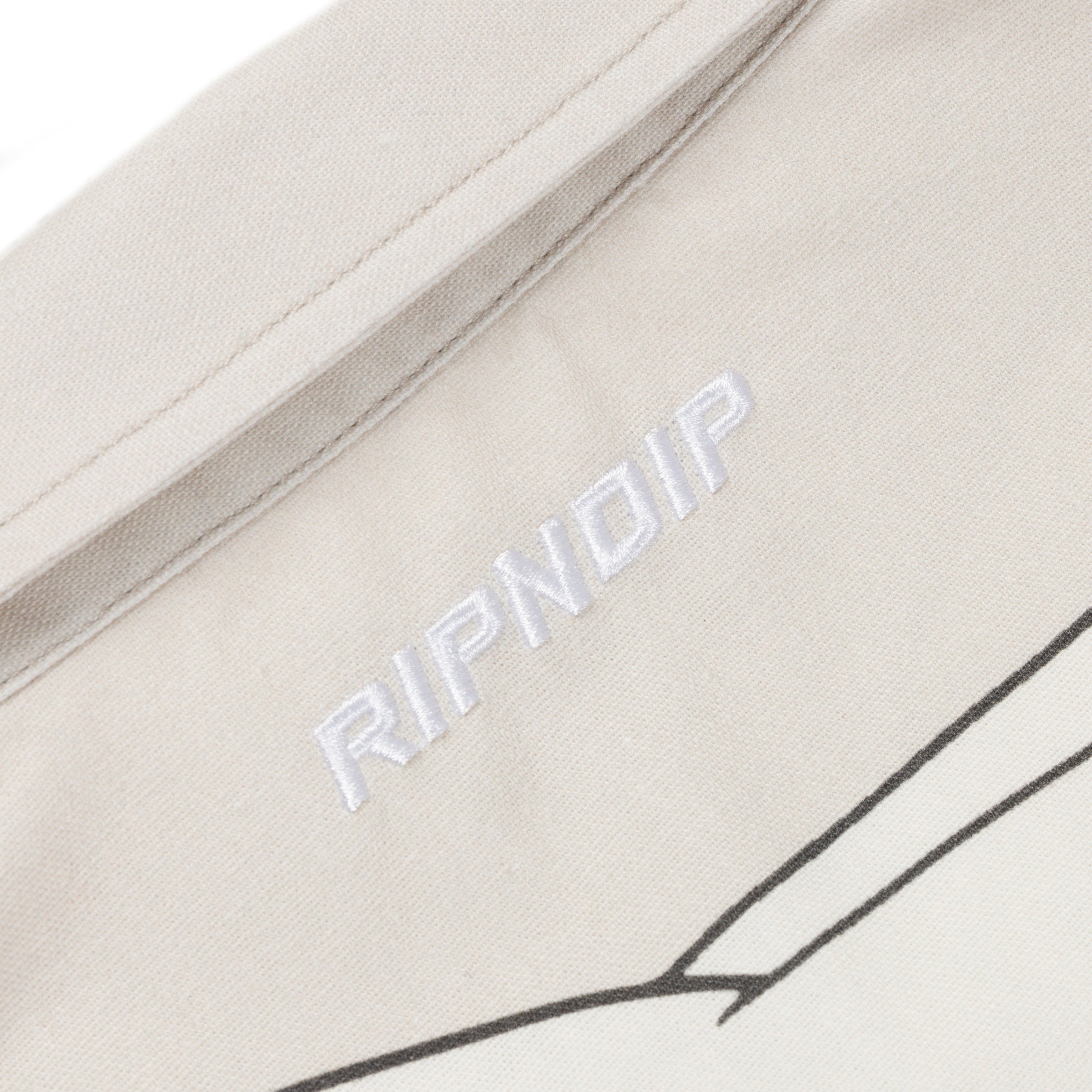 RIPNDIP Metal Claw Button Up Shirt (Bone)