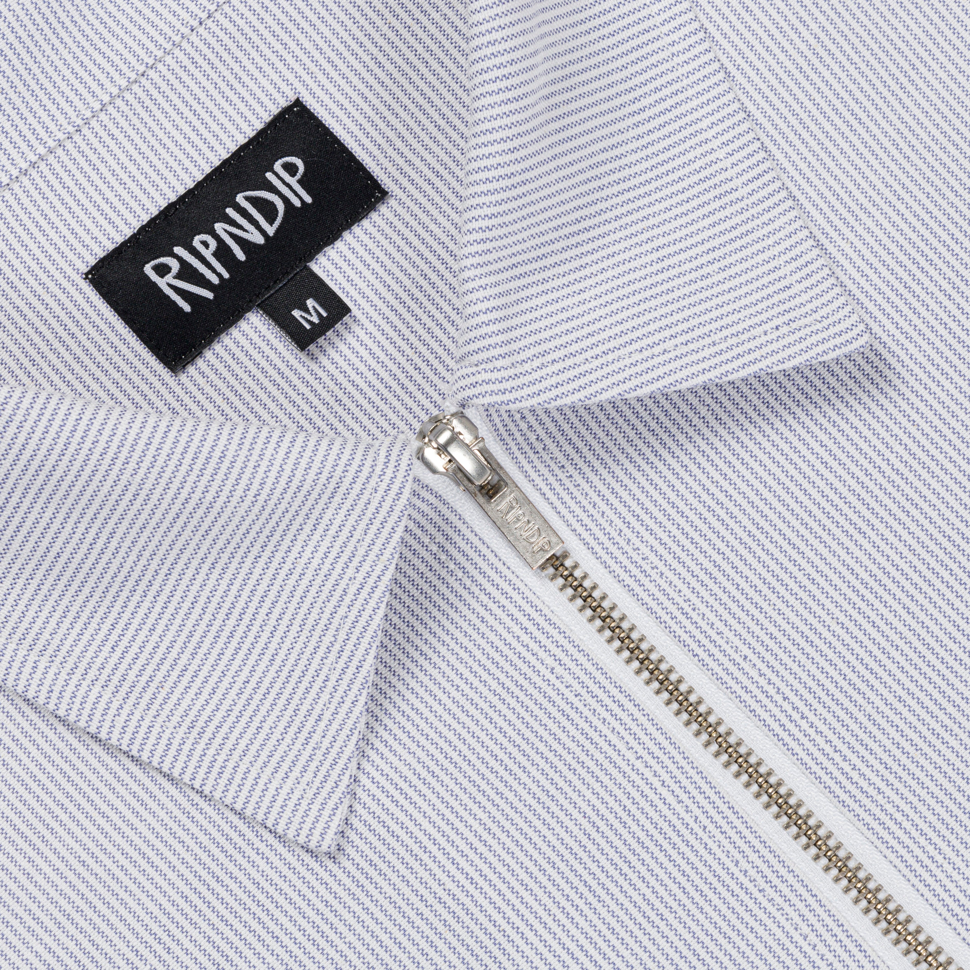 RIPNDIP Rich Spirit Quarter Zip Shirt (Light Blue)