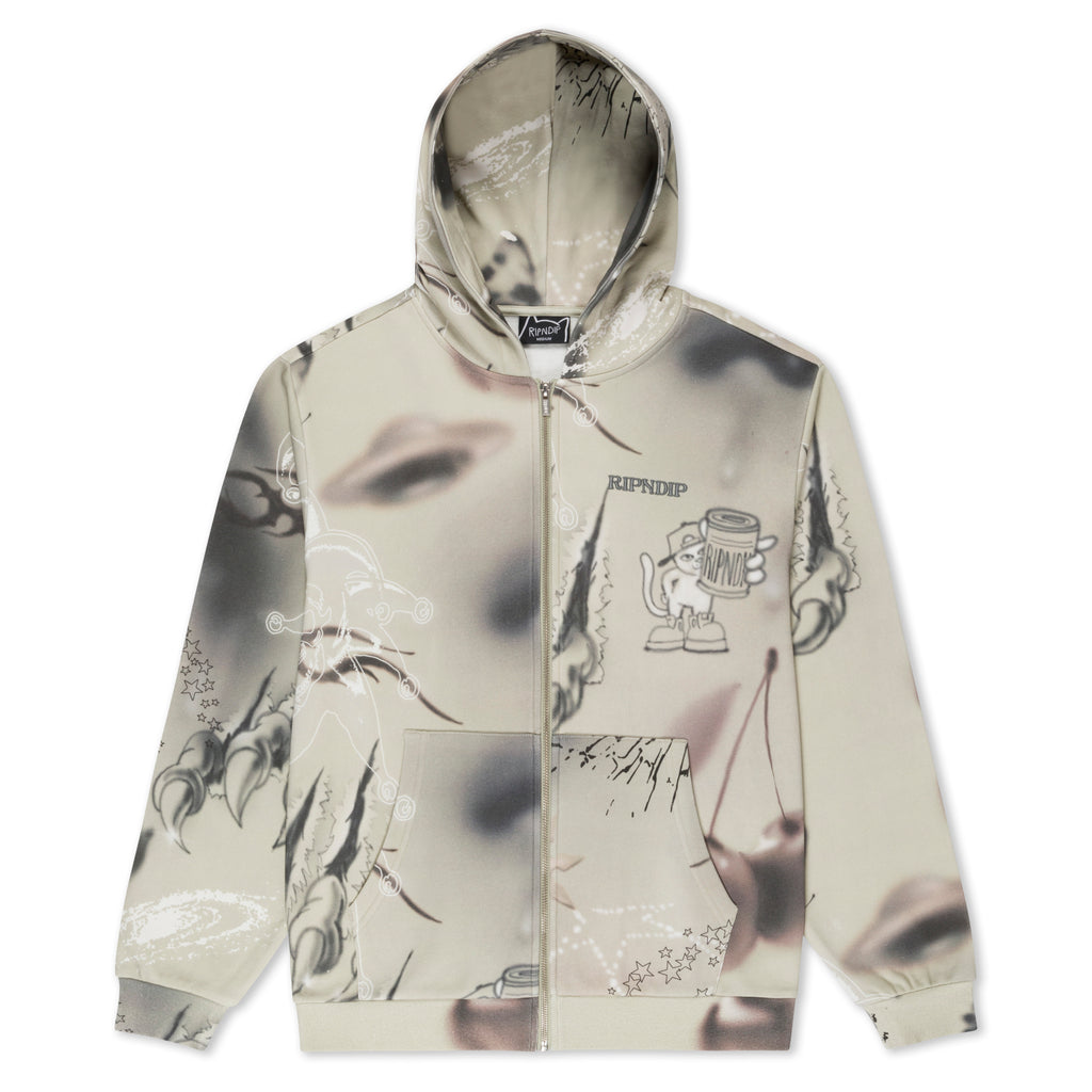 Stargazing Zip Up Hoodie (Off White) – RIPNDIP