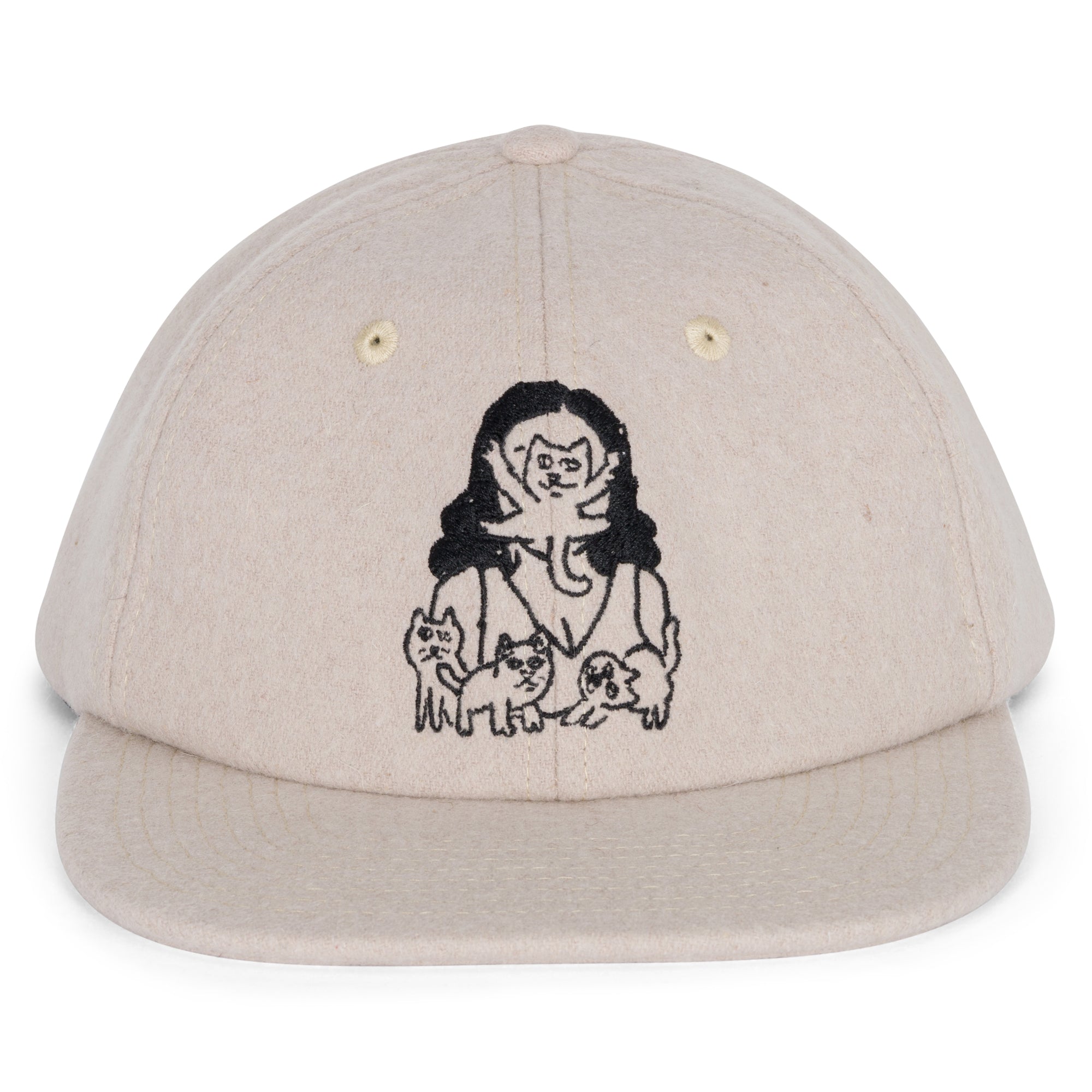 RIPNDIP Cat Lady Wool Strapback Hat (Charcoal)