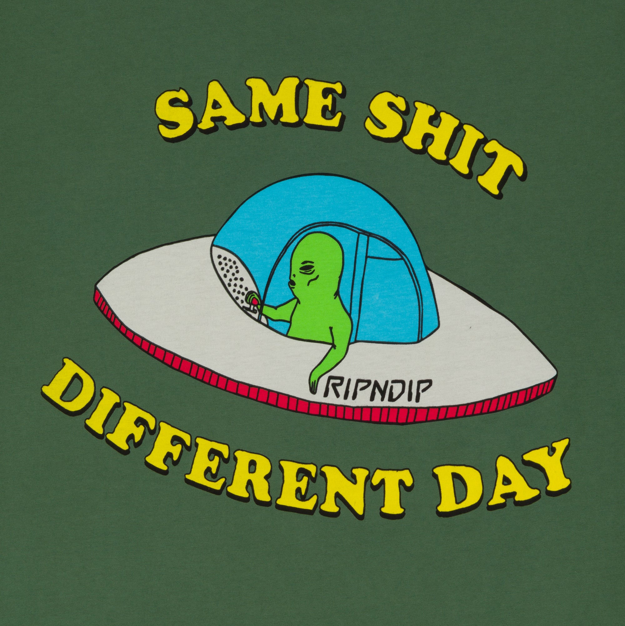 RIPNDIP Same Shit Different Day Tee (Olive)
