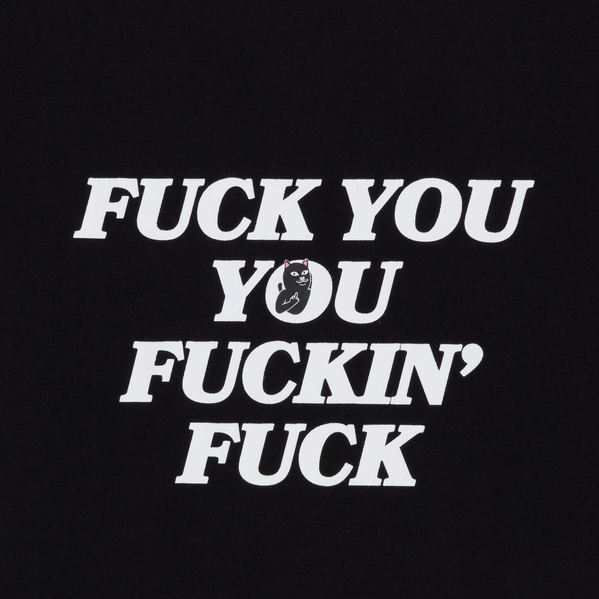 RIPNDIP Fuckin Fuck Cropped Ringer Tee (Black/White)