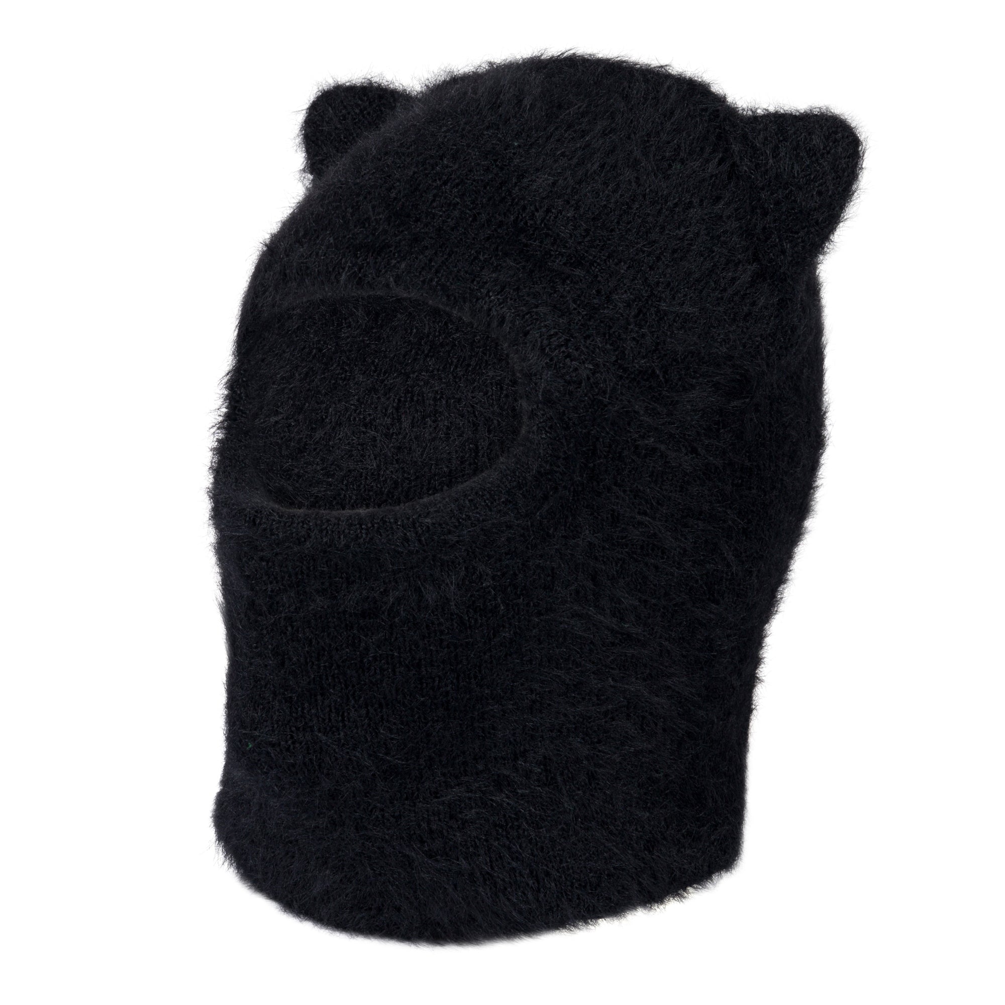 RIPNDIP Kitty Ears Faux Mohair Balaclava (Black)