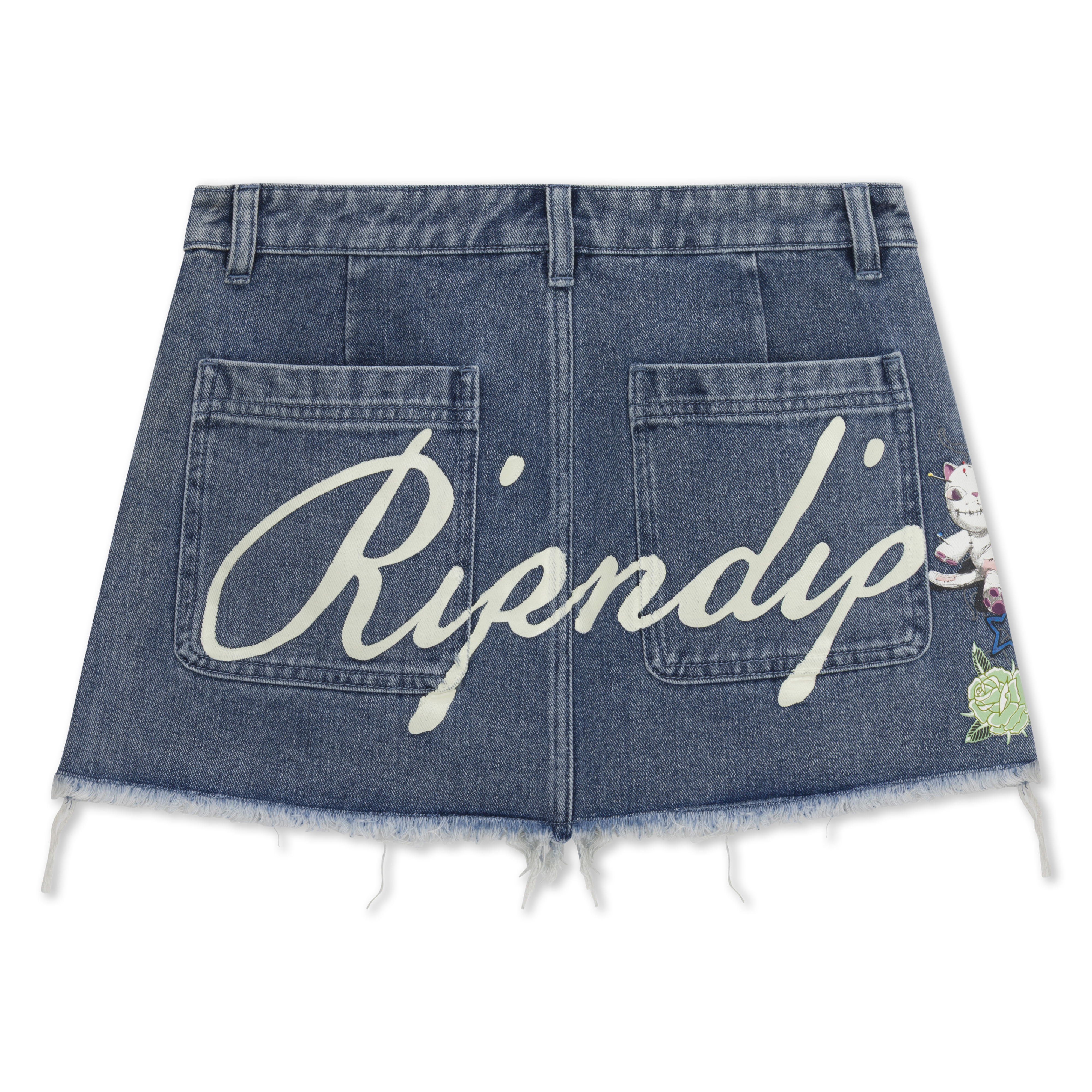RIPNDIP Travis Denim Skirt (Light Wash)