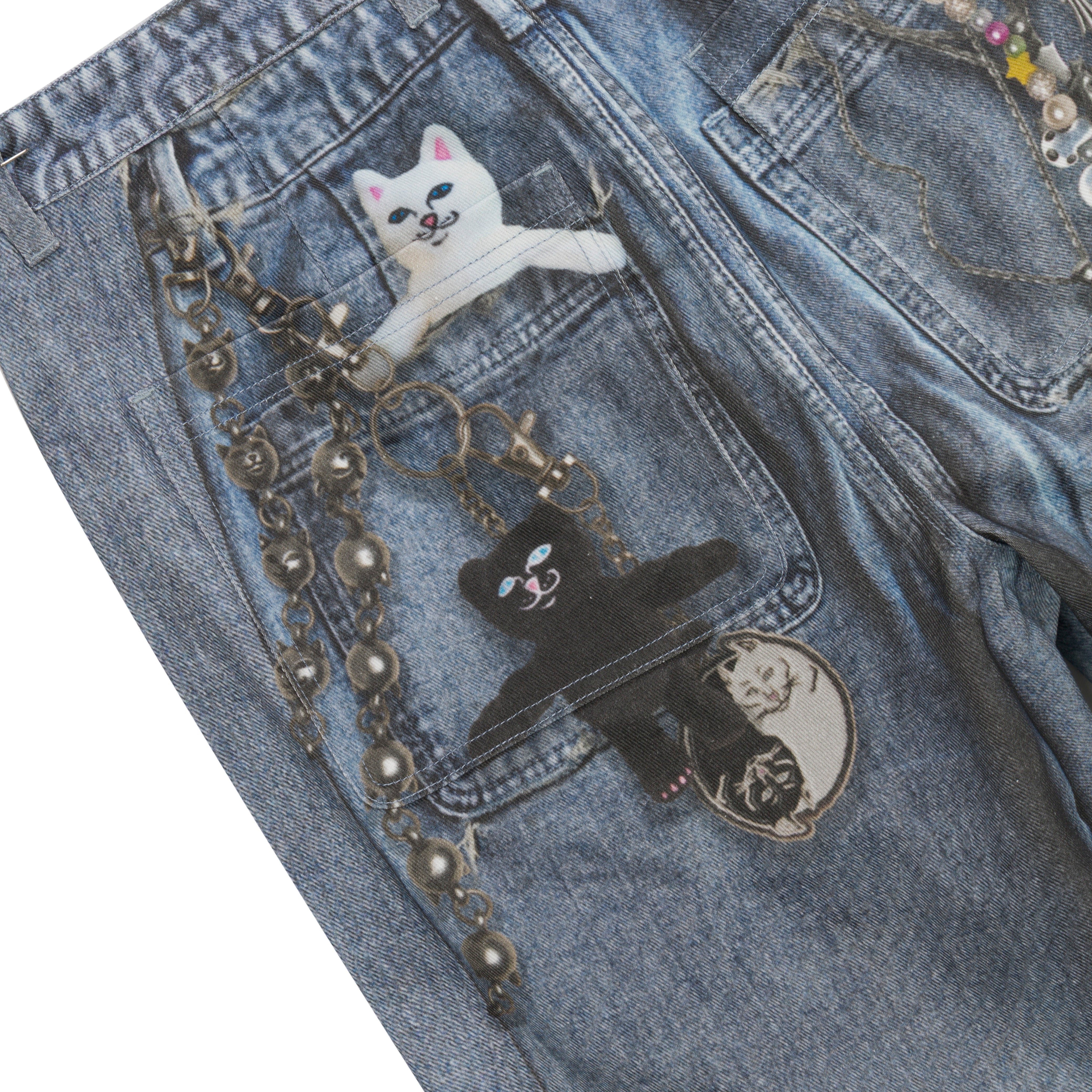 RIPNDIP Real Straight Leg Denim Pants (Light Wash)