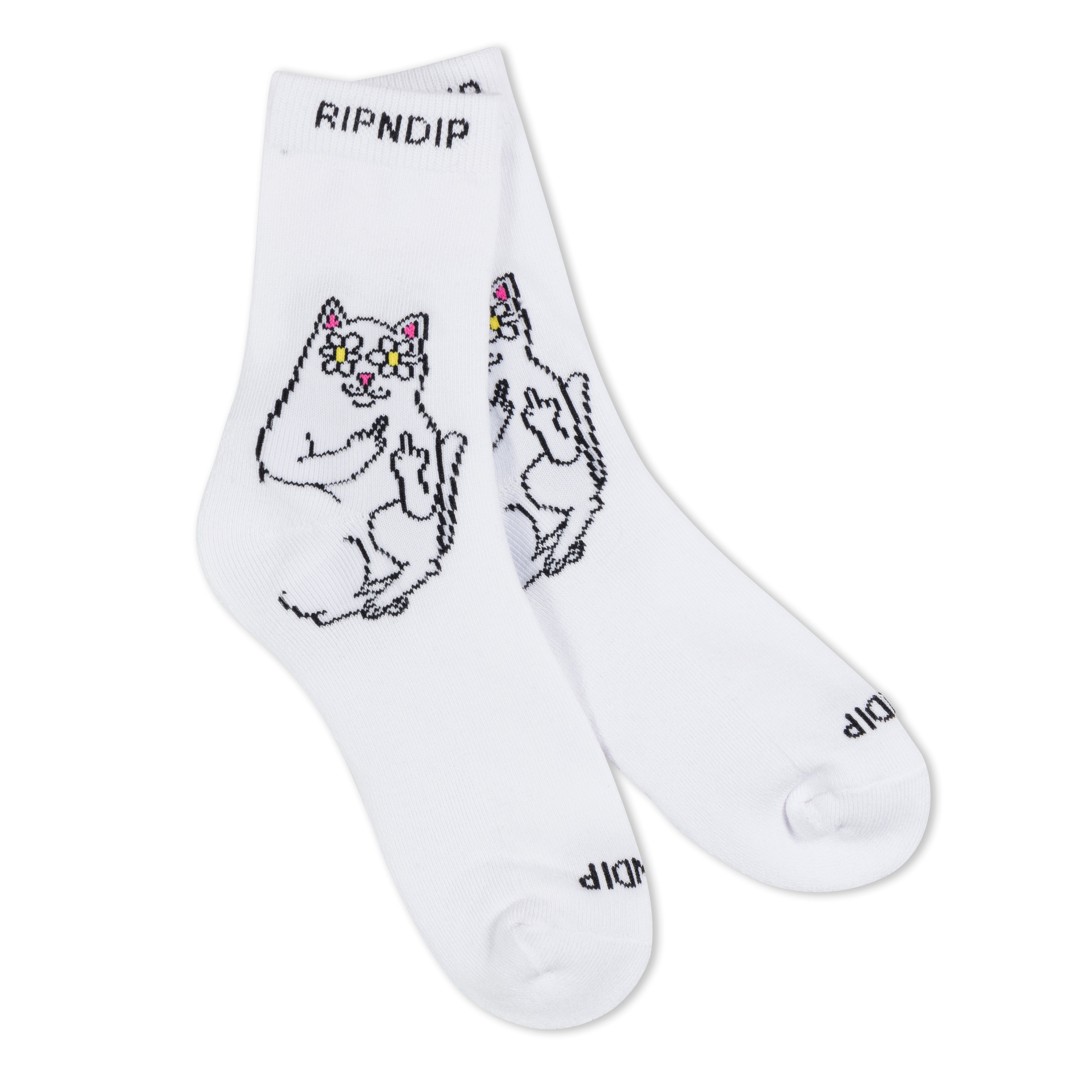 RIPNDIP Lord Nermal Blossom Mid Socks (White)