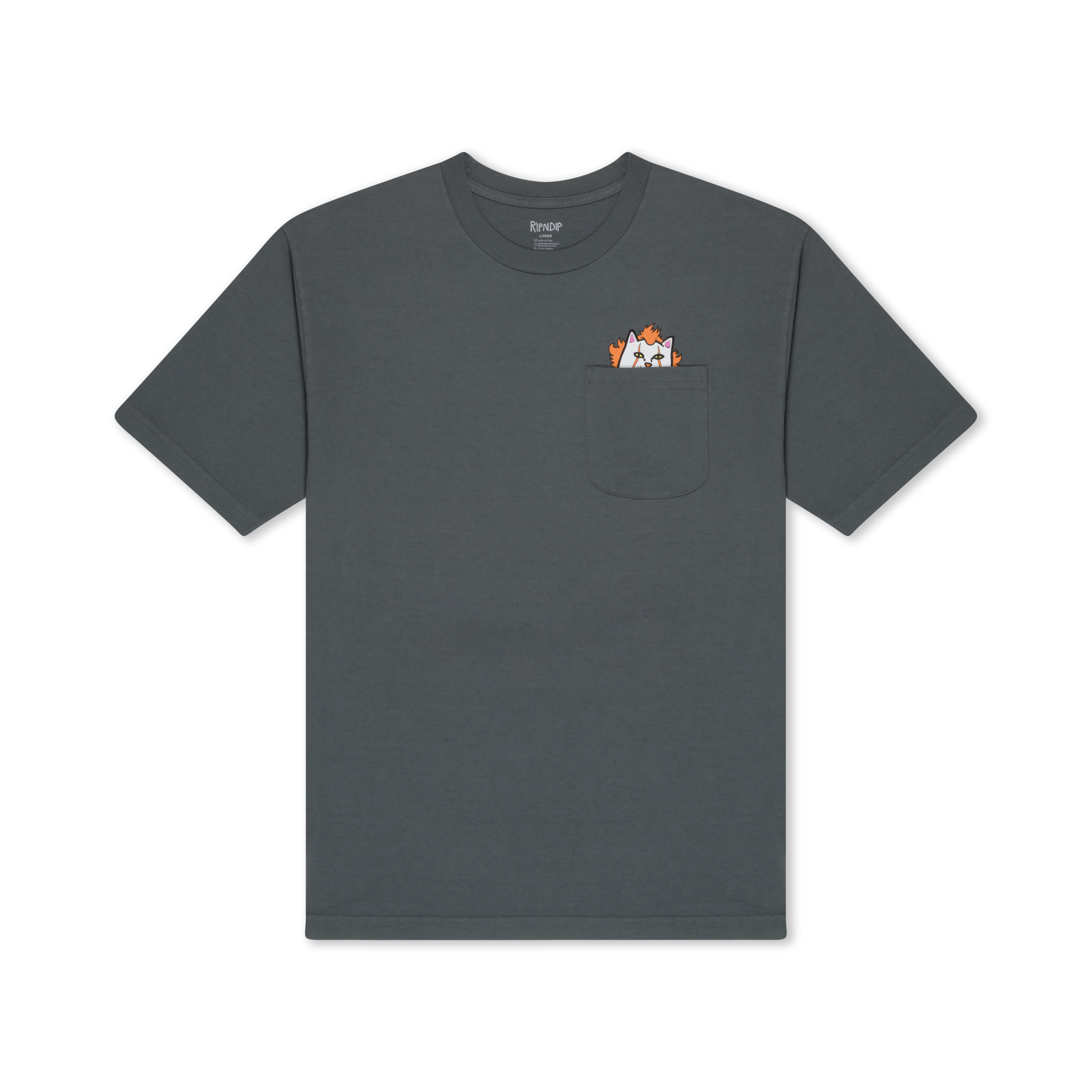 RIPNDIP It's Nerm Lord Nermal Pocket Tee (Charcoal)