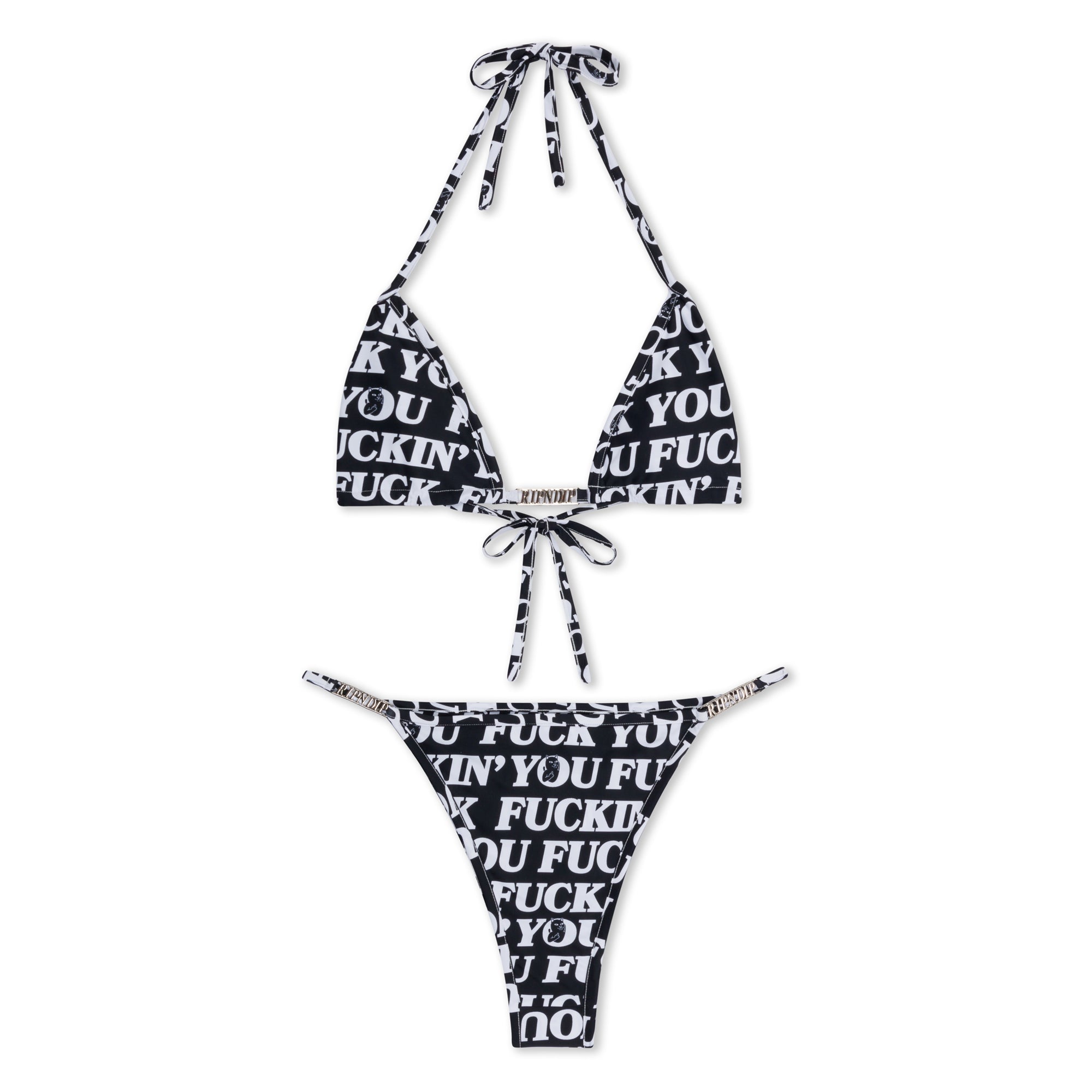 RipNDip Fuckin Fuck 2 Piece Bikini (Black)