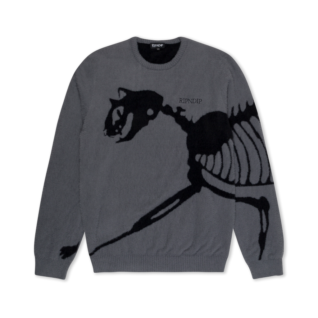 Fossil Mohair Knit Sweater (Charcoal) – RIPNDIP