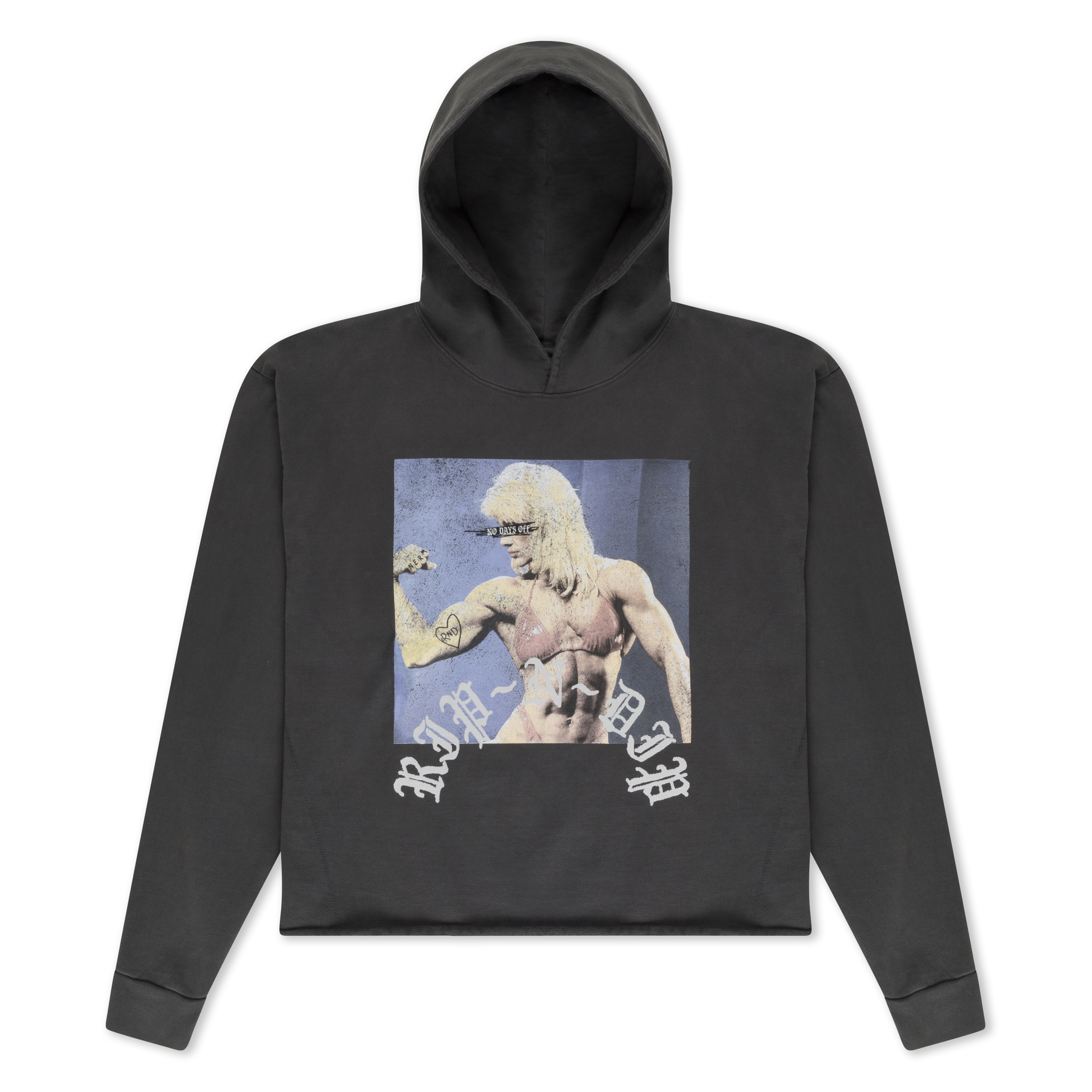 Protein Boxy Cropped 500GSM Hoodie (Gunmetal)