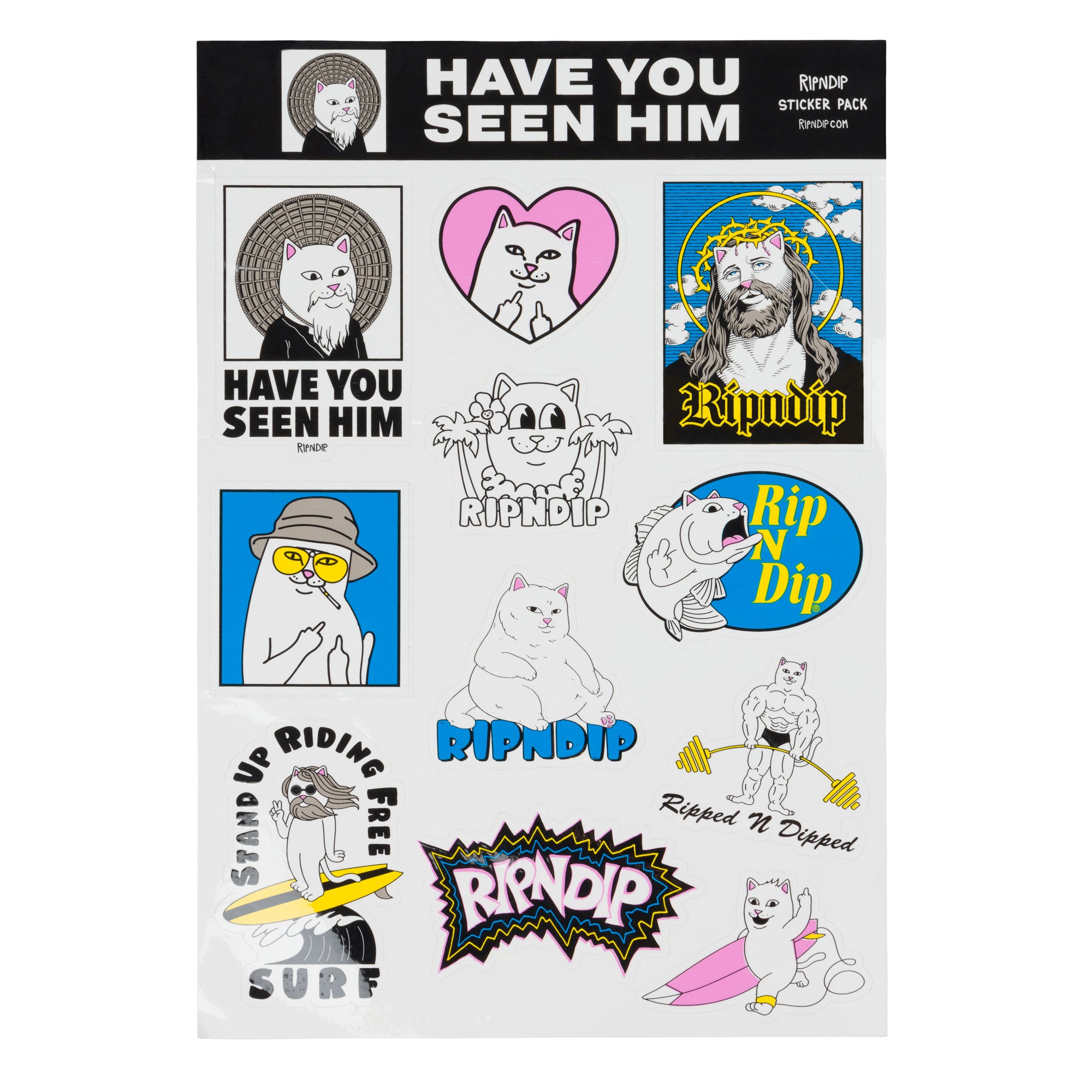 RIPNDIP Have You Seen Him Sticker Sheet (Multi)