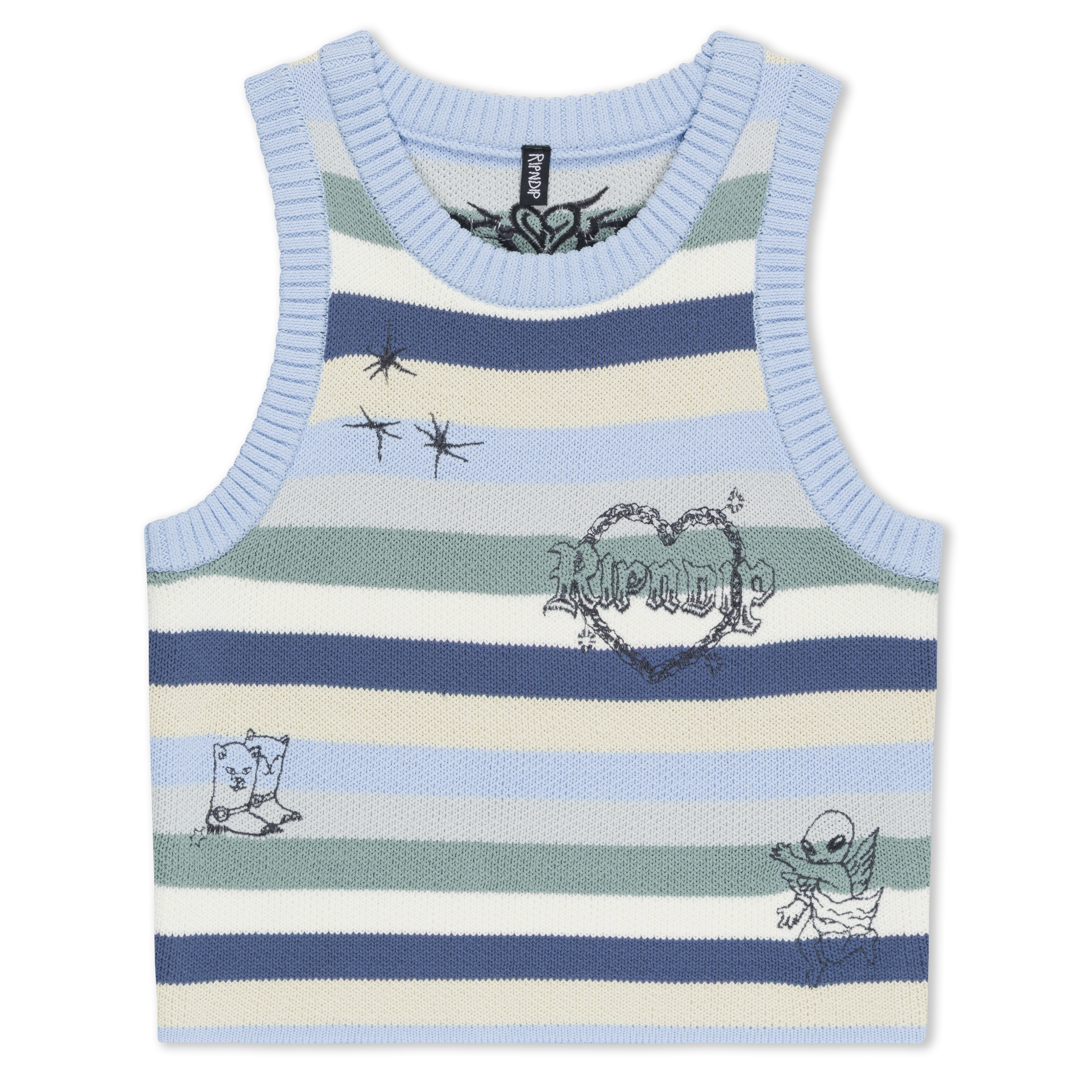 RIPNDIP Westside Crochet Crop Tank (Powder Blue)