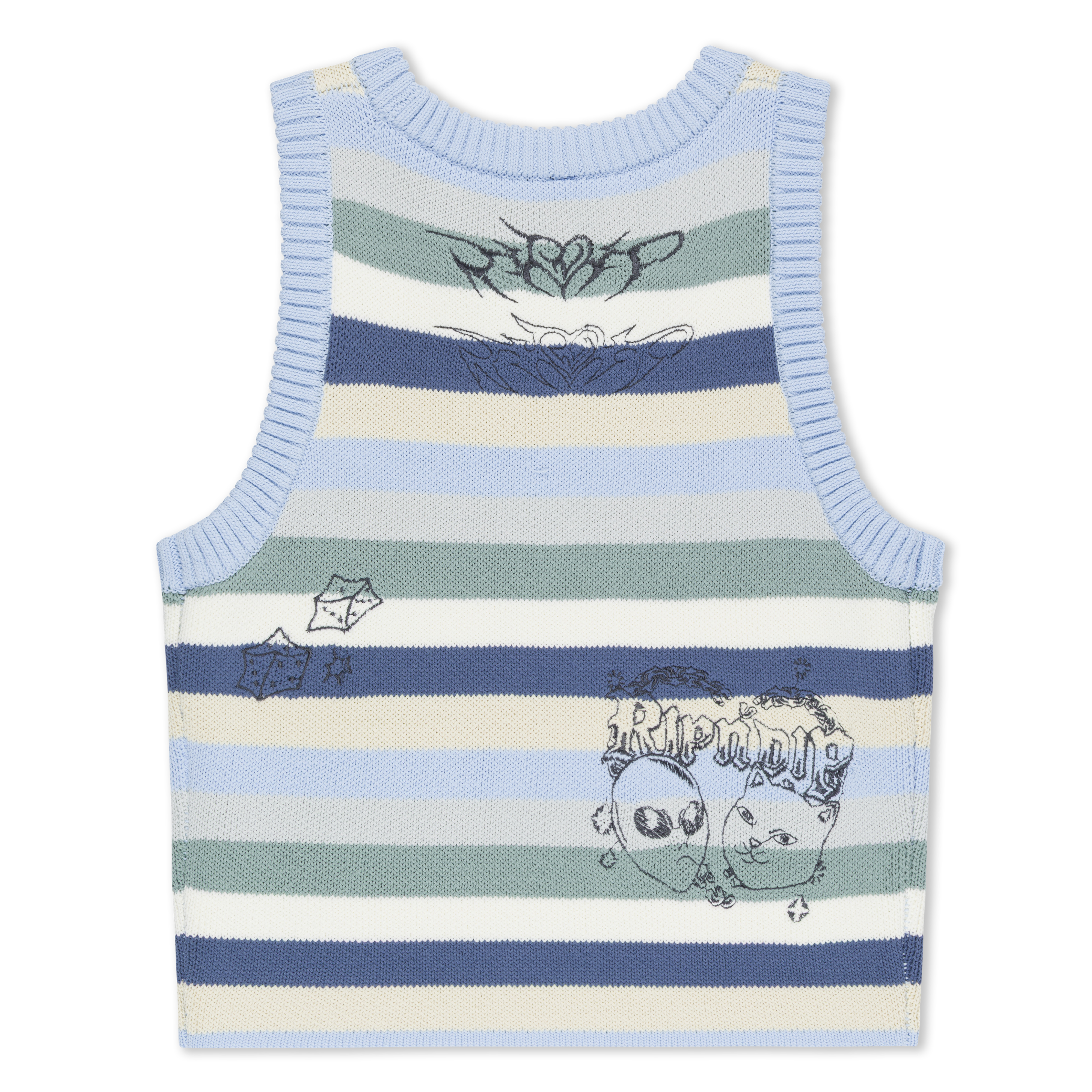 RIPNDIP Westside Crochet Crop Tank (Powder Blue)