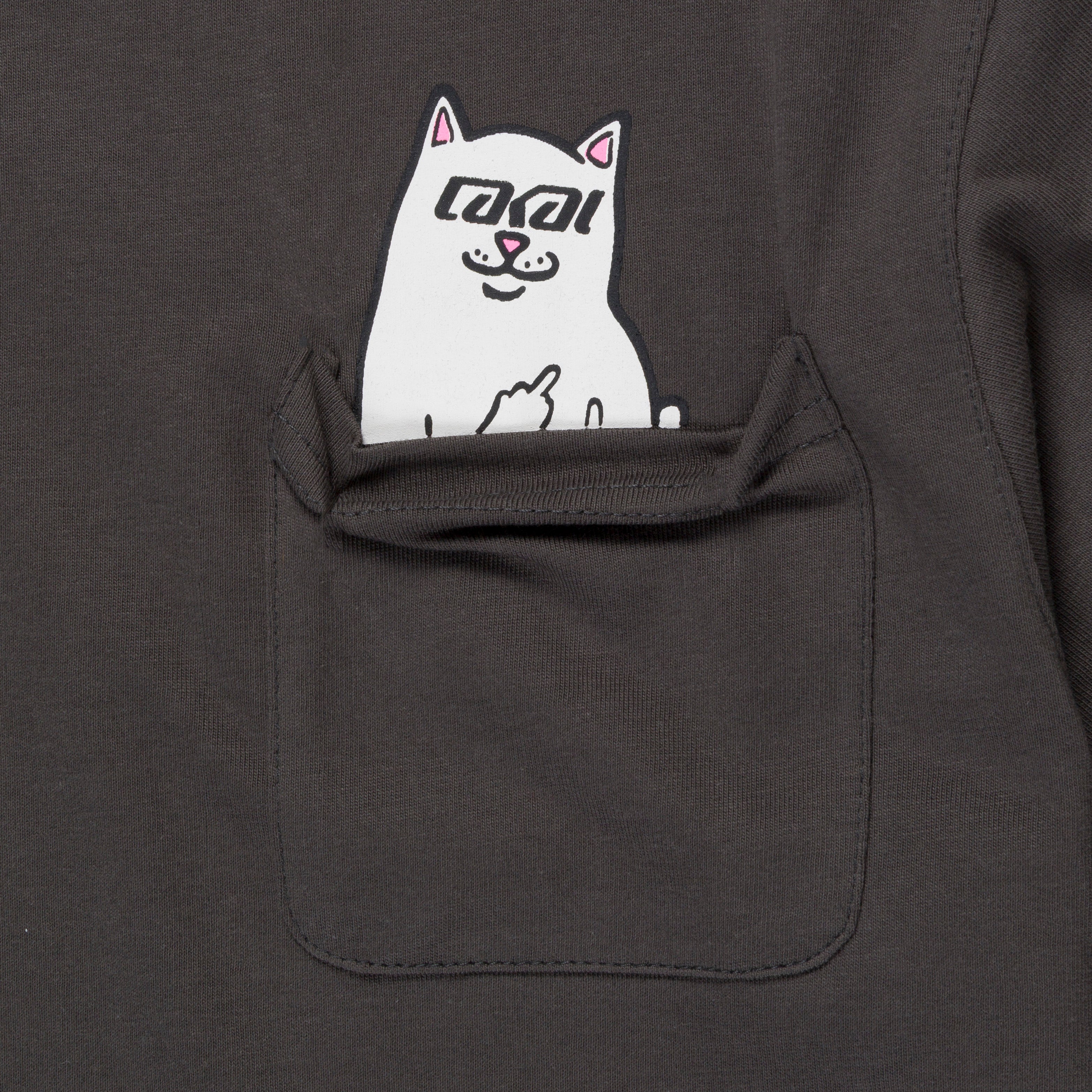 RIPNDIP Lakai + Ripndip Lord Nermal Pocket Tee (Dark Gray)