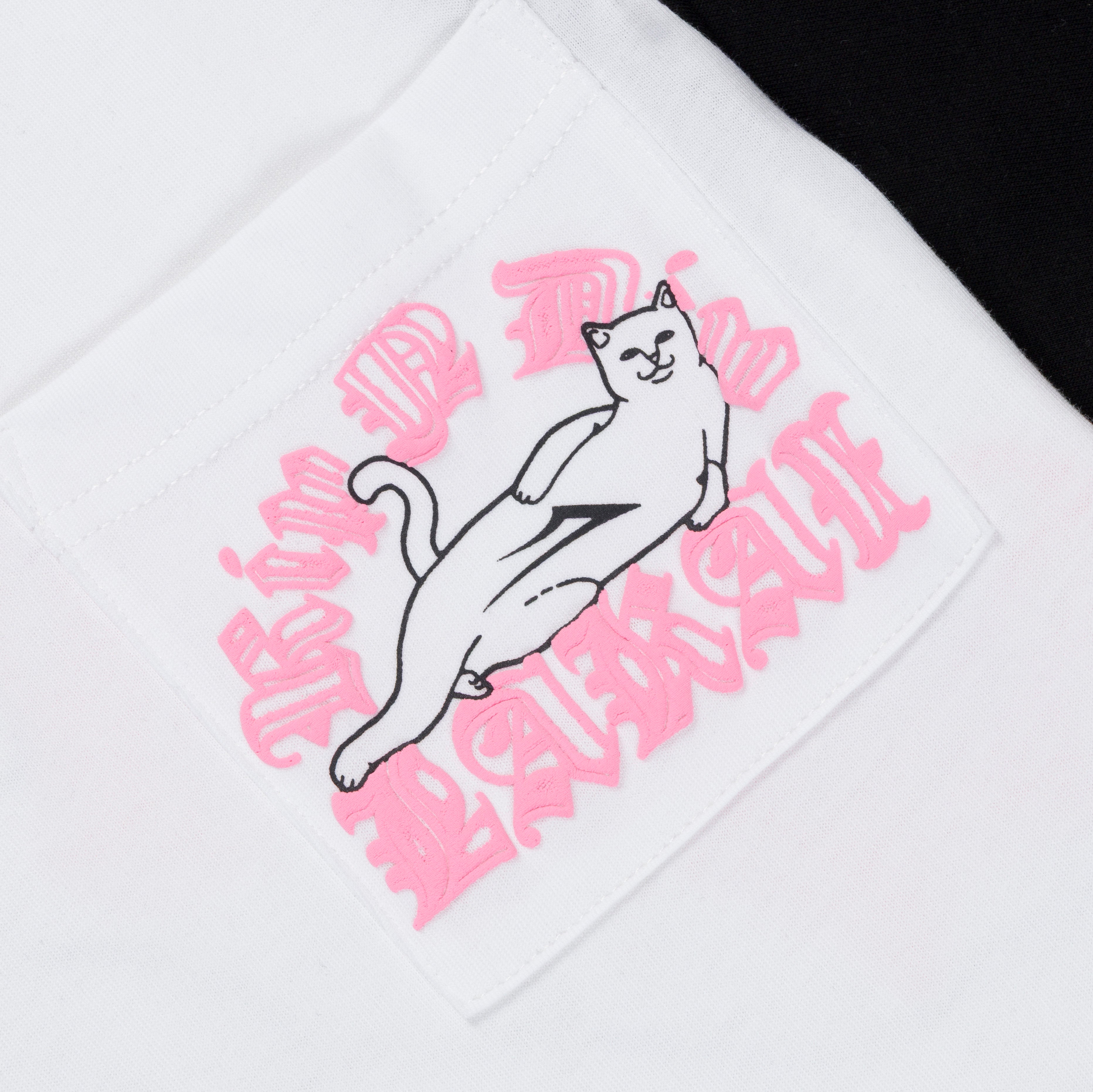 RIPNDIP Lakai + Ripndip Raglan Pocket Tee (White/Black)