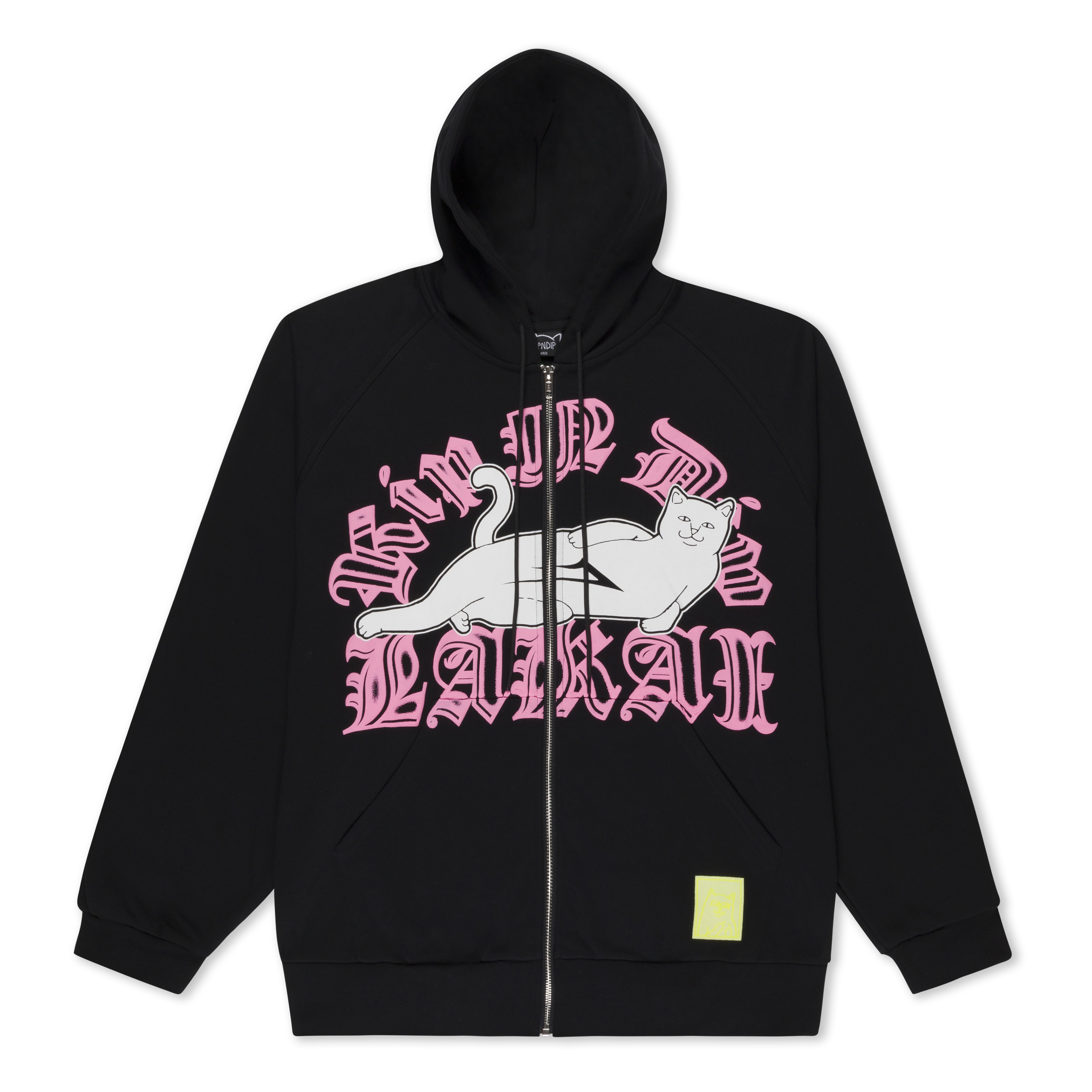 Lakai + Ripndip Zip Up Hoodie (Black) – RIPNDIP Lakai + Ripndip Zip Up Hoodie (Black) – RIPNDIP