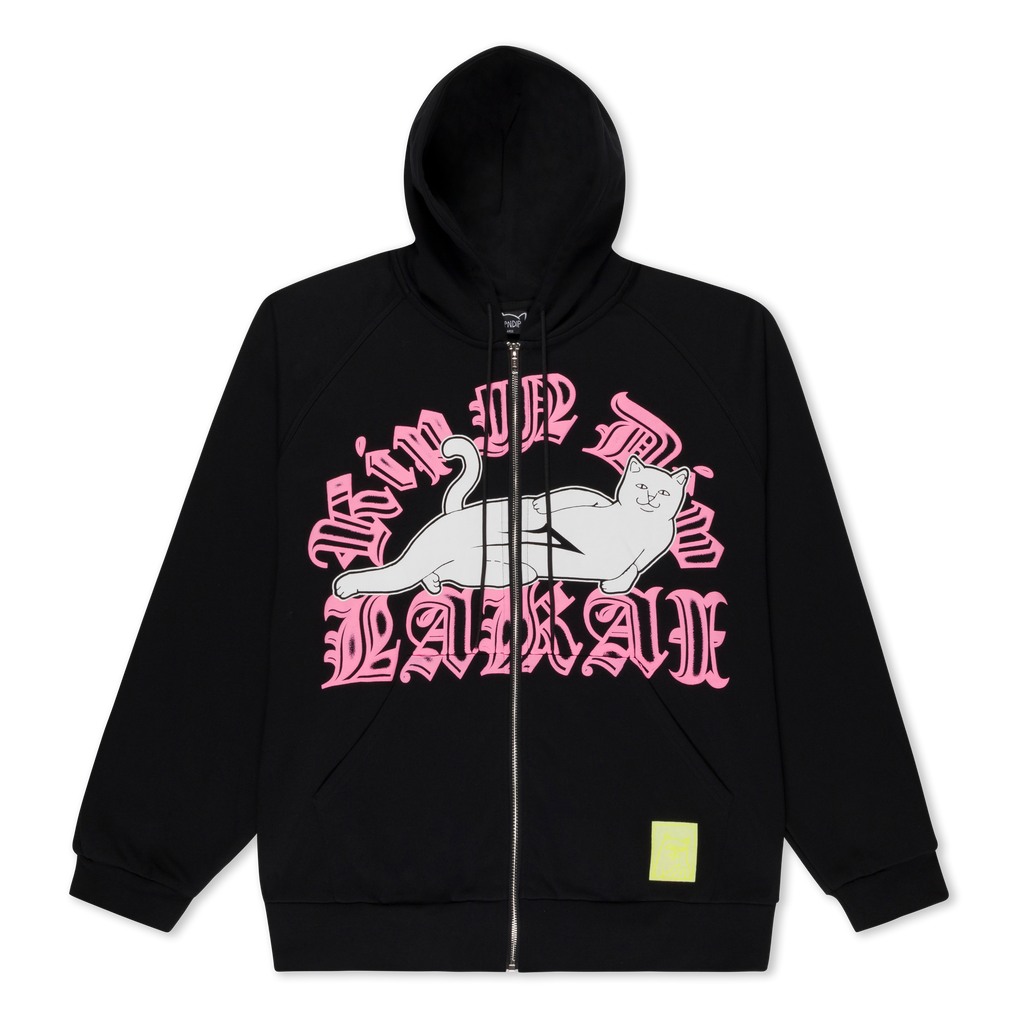 Lakai + Ripndip Zip Up Hoodie (Black) – RIPNDIP