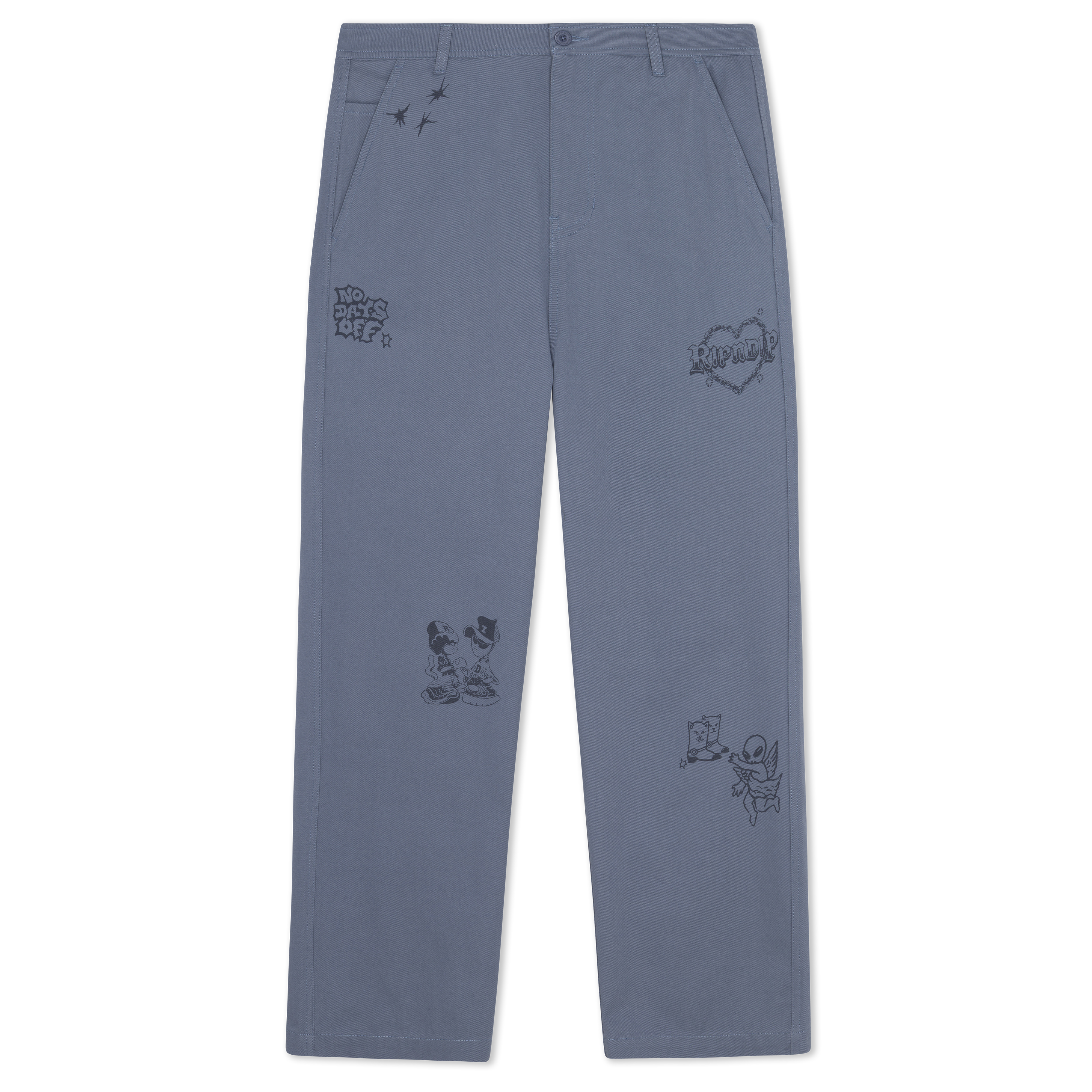 RIPNDIP Westside Wide Fit Pants (Slate)