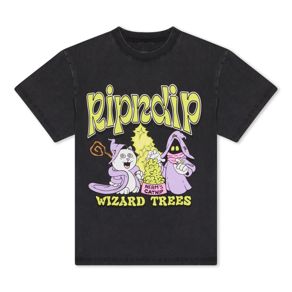 Ripndip Wizard Trees Catnip Tee (Vintage Black) – RIPNDIP