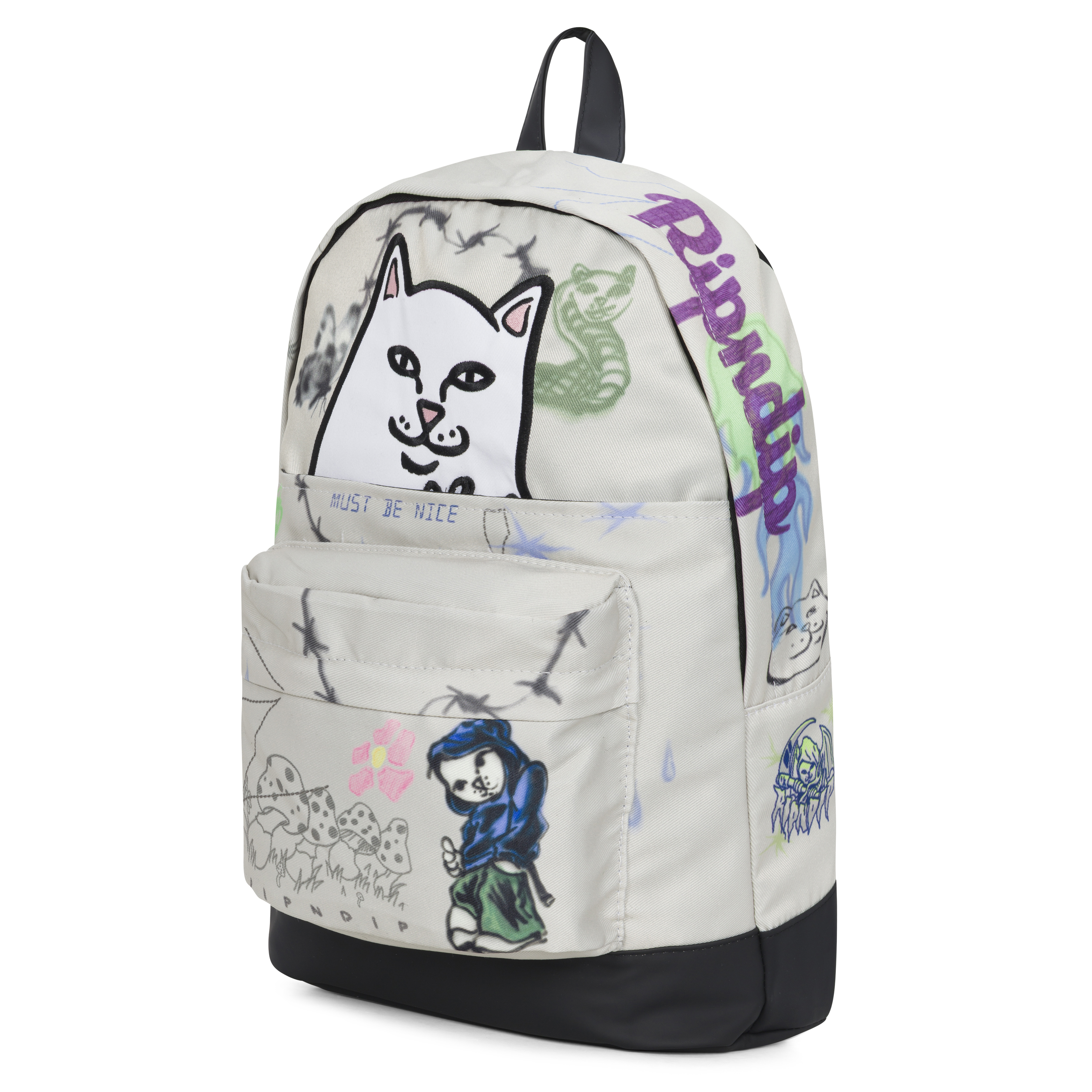 RIPNDIP Goosebumps Velcro Backpack (Bone)