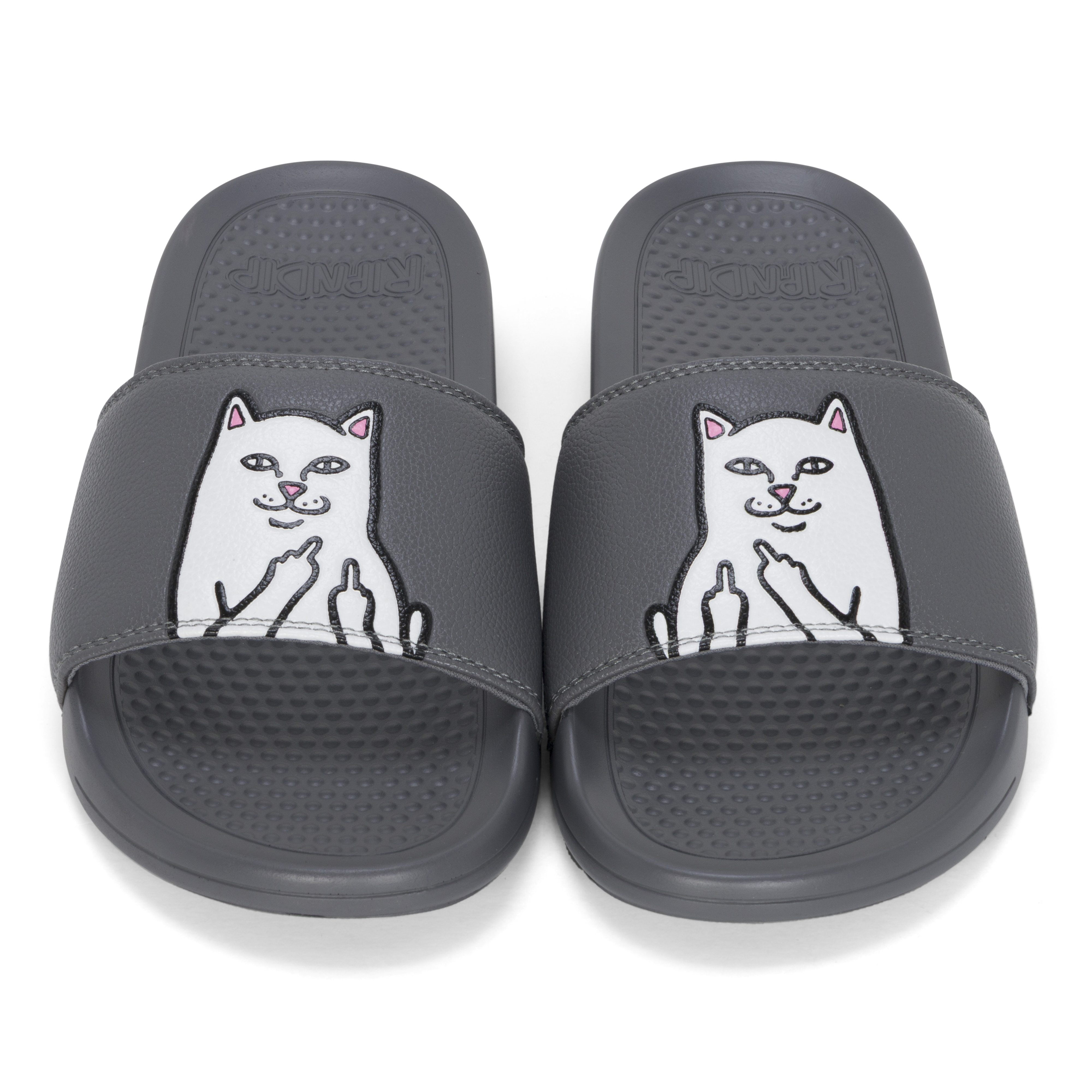 RIPNDIP Lord Nermal Slides  (Charcoal)