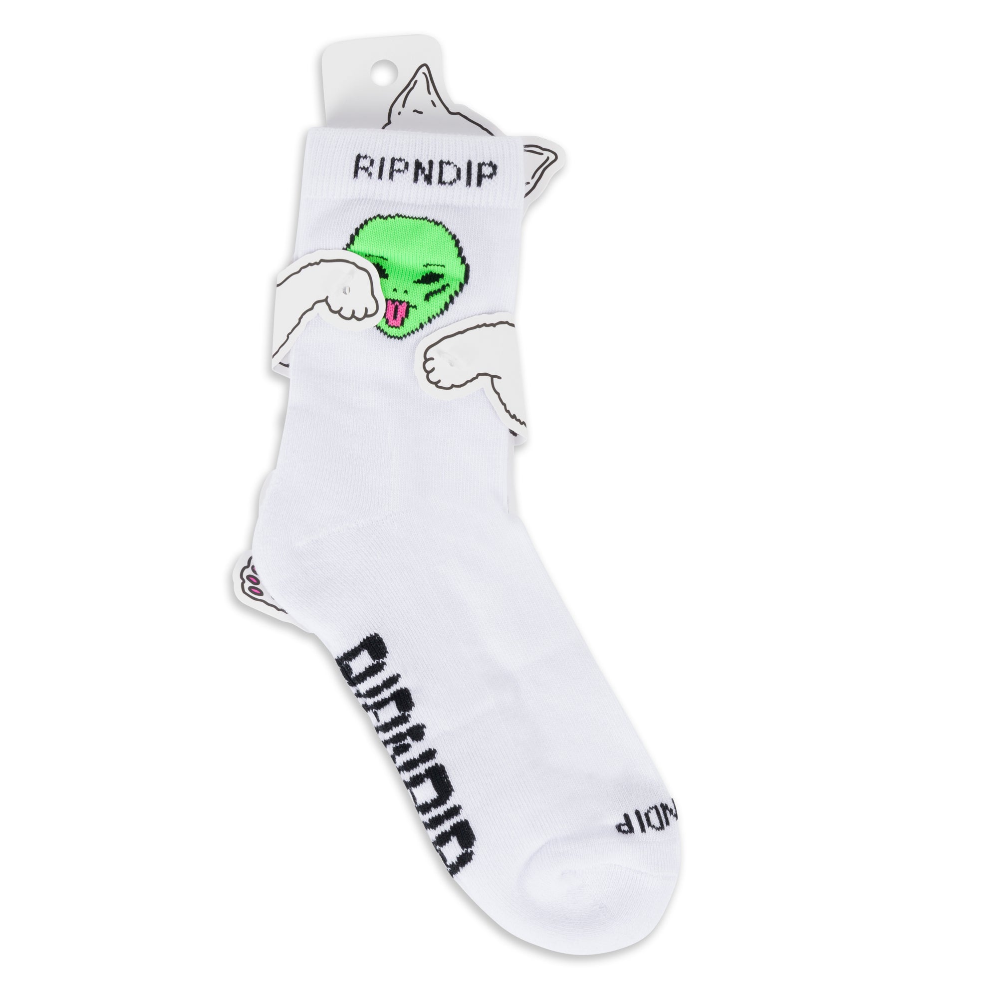 RIPNDIP We Out Here Mid Socks (White)