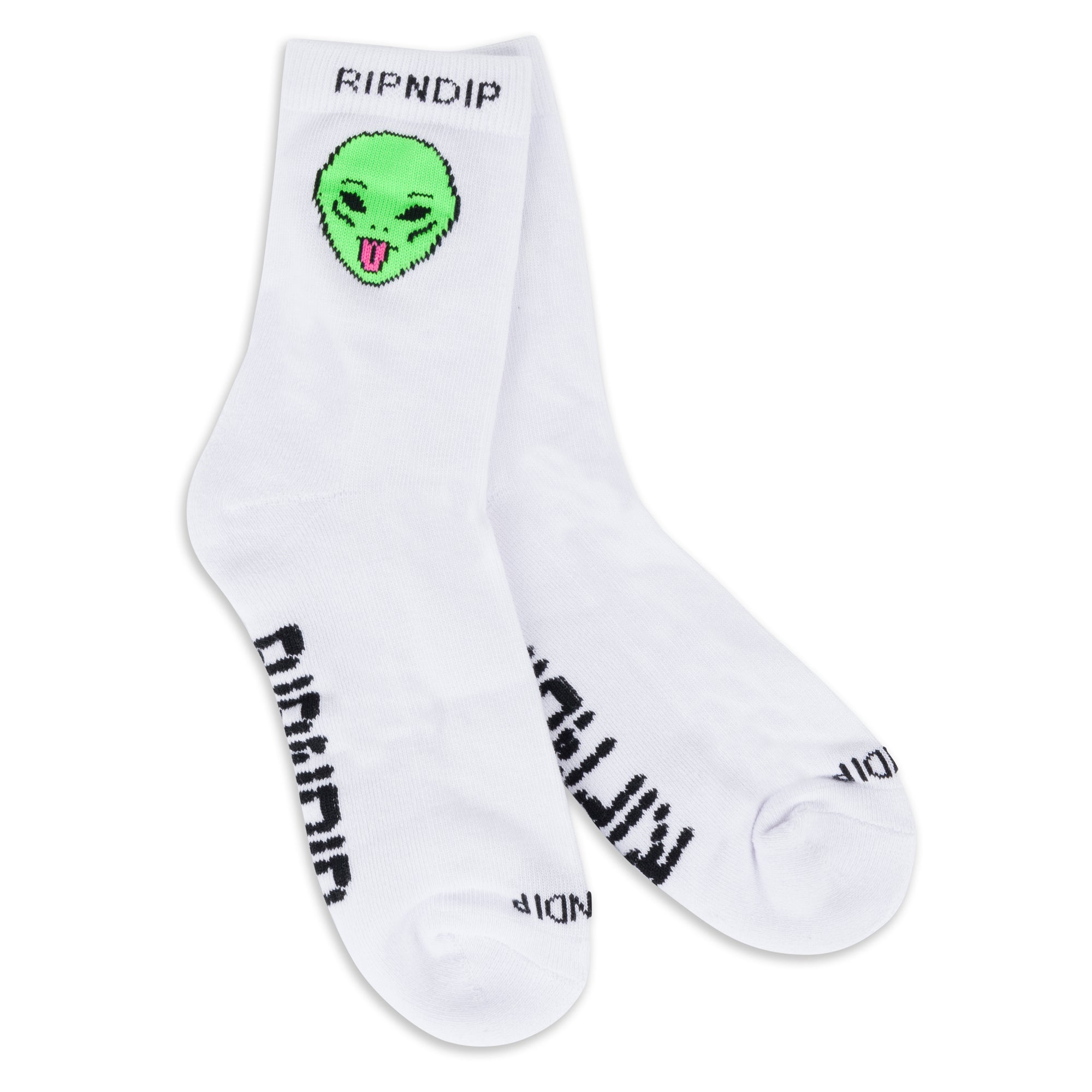 RIPNDIP We Out Here Mid Socks (White)