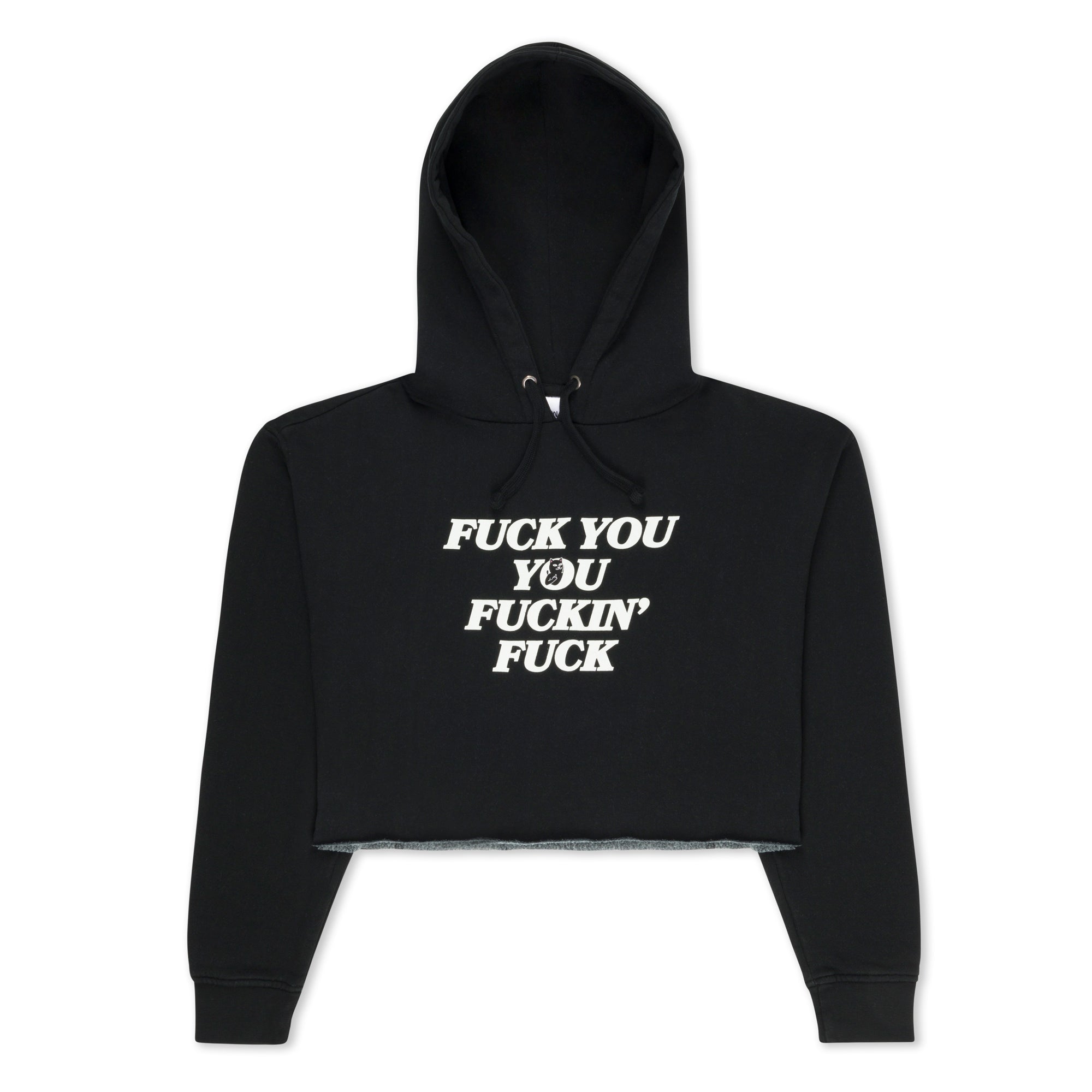 RIPNDIP Fuckin Fuck Cropped Hoodie (Black)