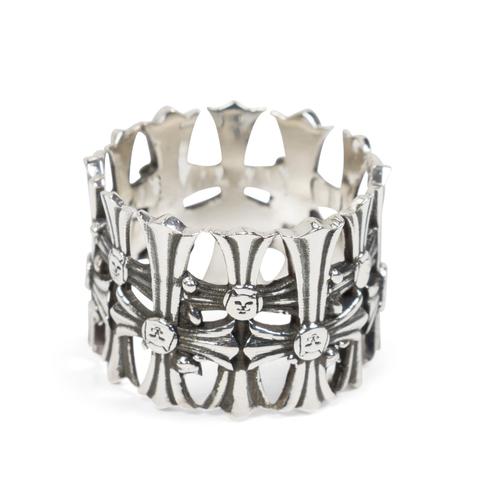 Chrome Cross Ring (Silver) – RIPNDIP