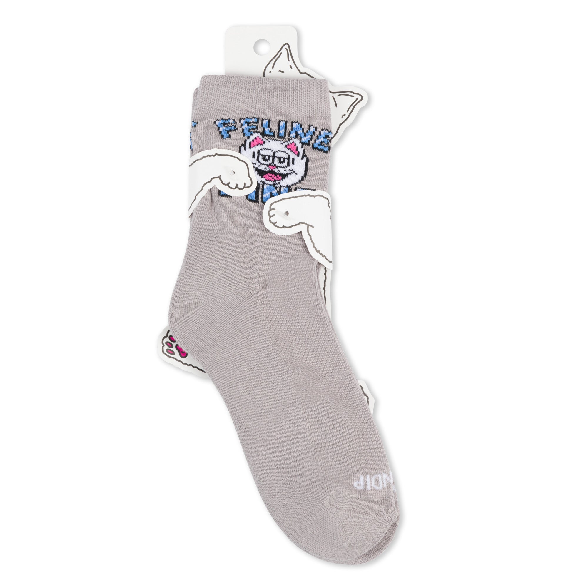 RIPNDIP Feline Fine Mid Socks (Charcoal)