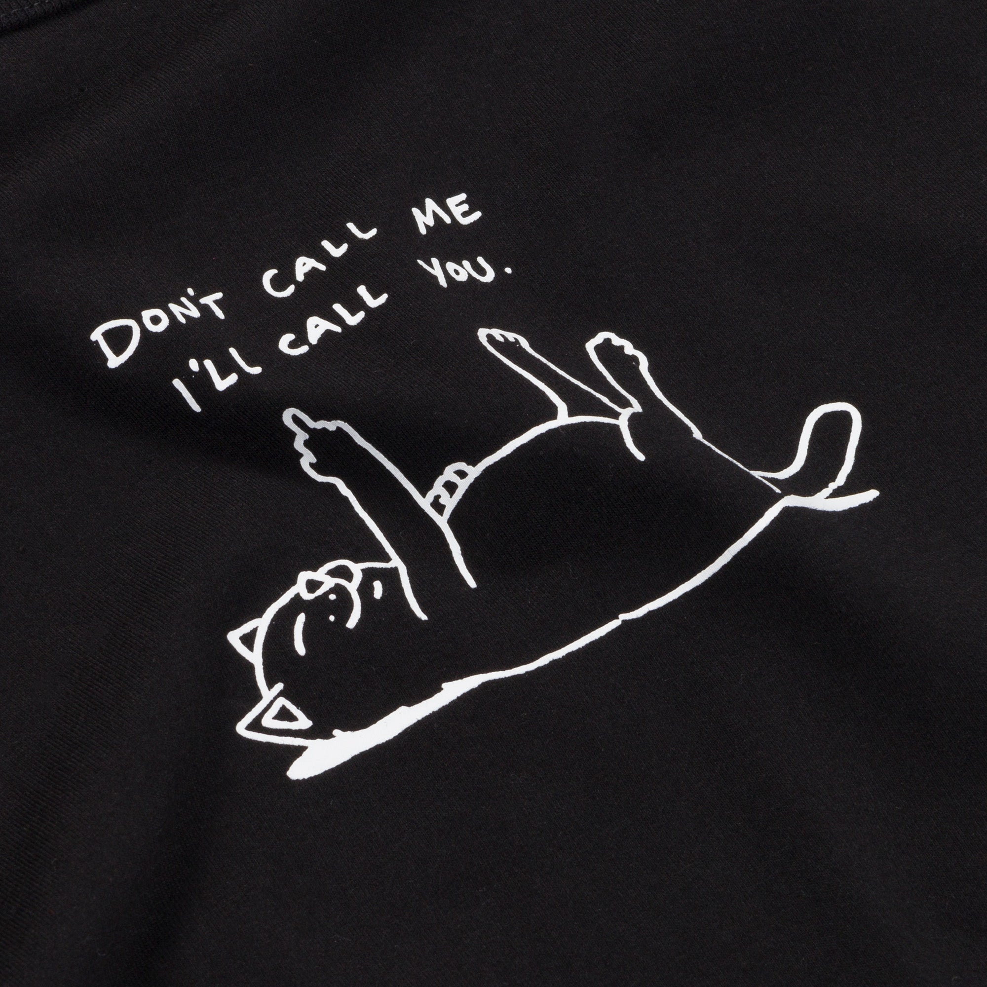 RIPNDIP Don't Call Me Cropped Baby Tee (Black)