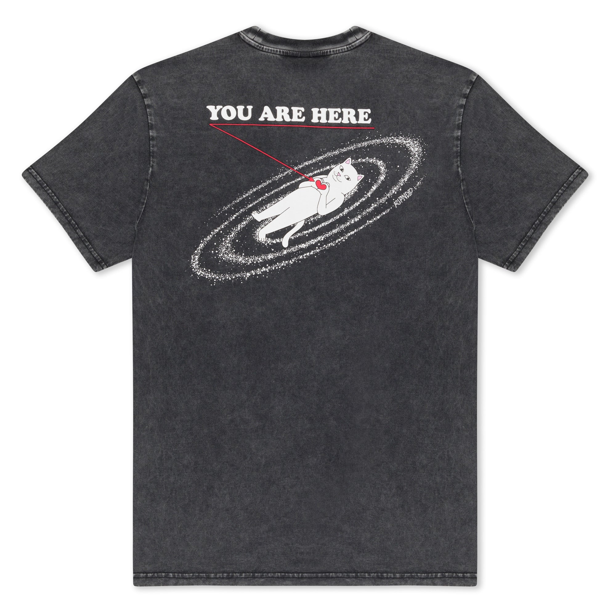 RIPNDIP You Are Here Tee (Black Vintage Wash)