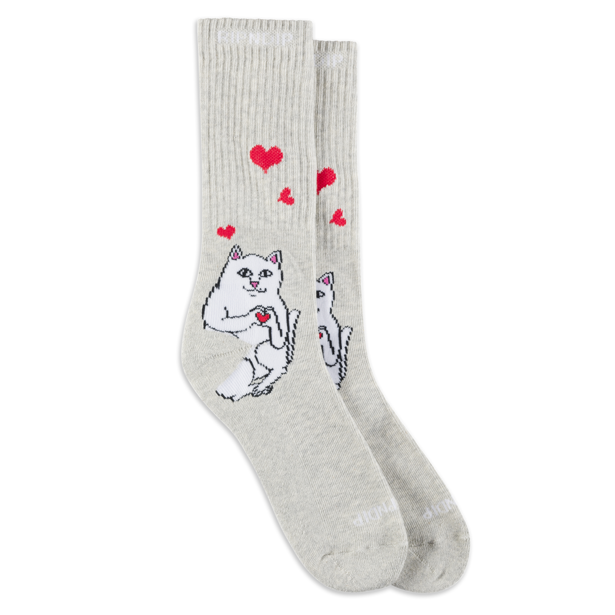 RIPNDIP Nermal Loves Socks (Ash Heather)