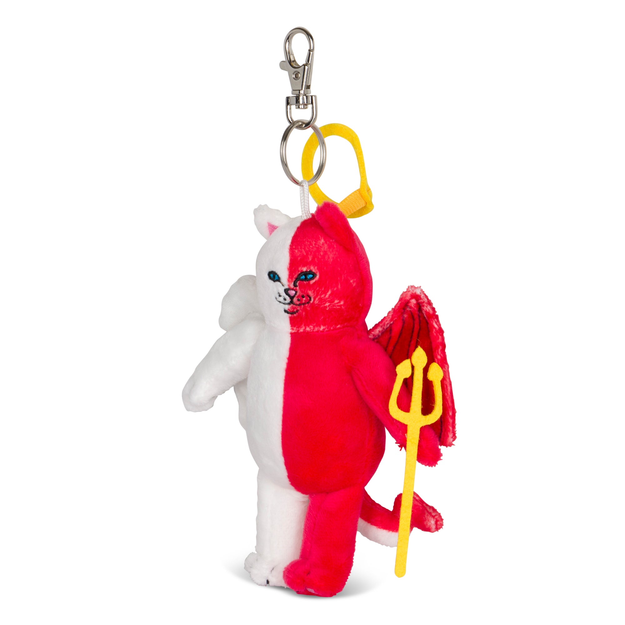 RIPNDIP Heaven And Hell Plush Keychain (White/Red)