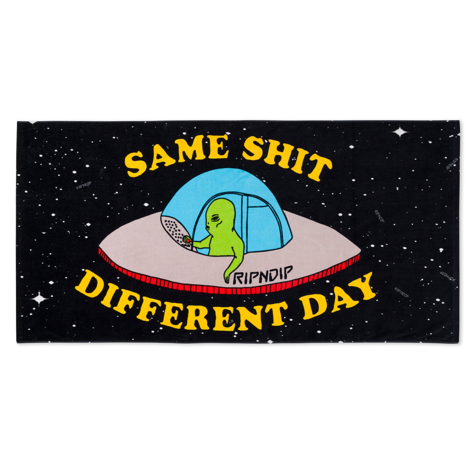 RIPNDIP Same Shit Different Day Beach Towel (Black)