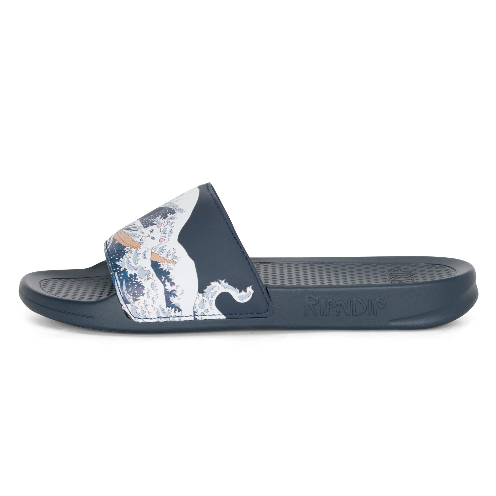 RIPNDIP Great Wave Slides (Navy)