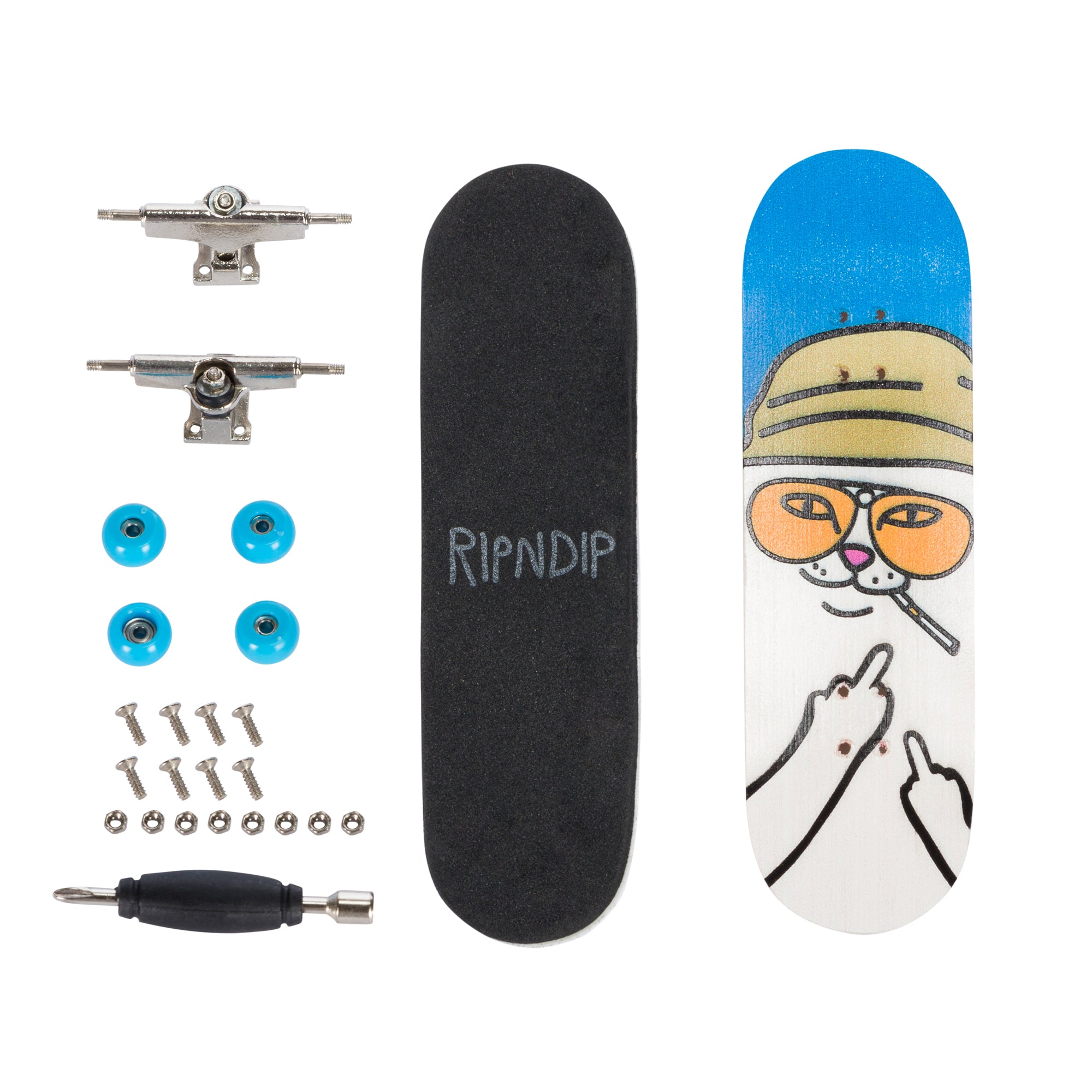 Nermal S Thompson Mini Skateboard (Blue)