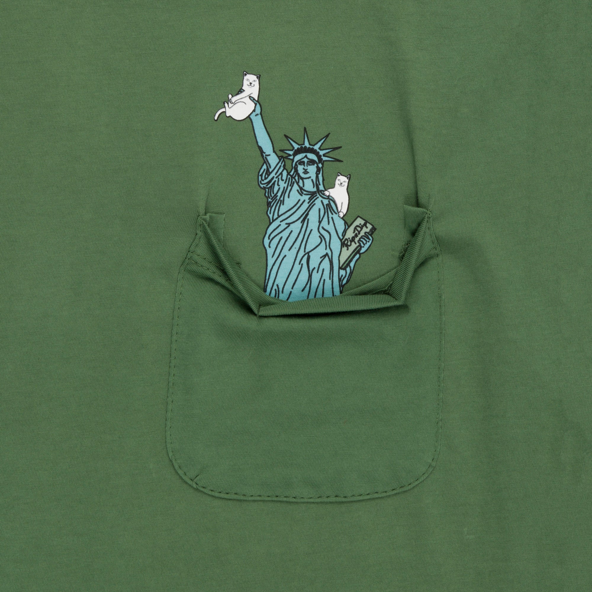 関送込★RIPNDIP★Liberty Pocket Tee Liberty Pocket Tee (Olive) – RIPNDIP