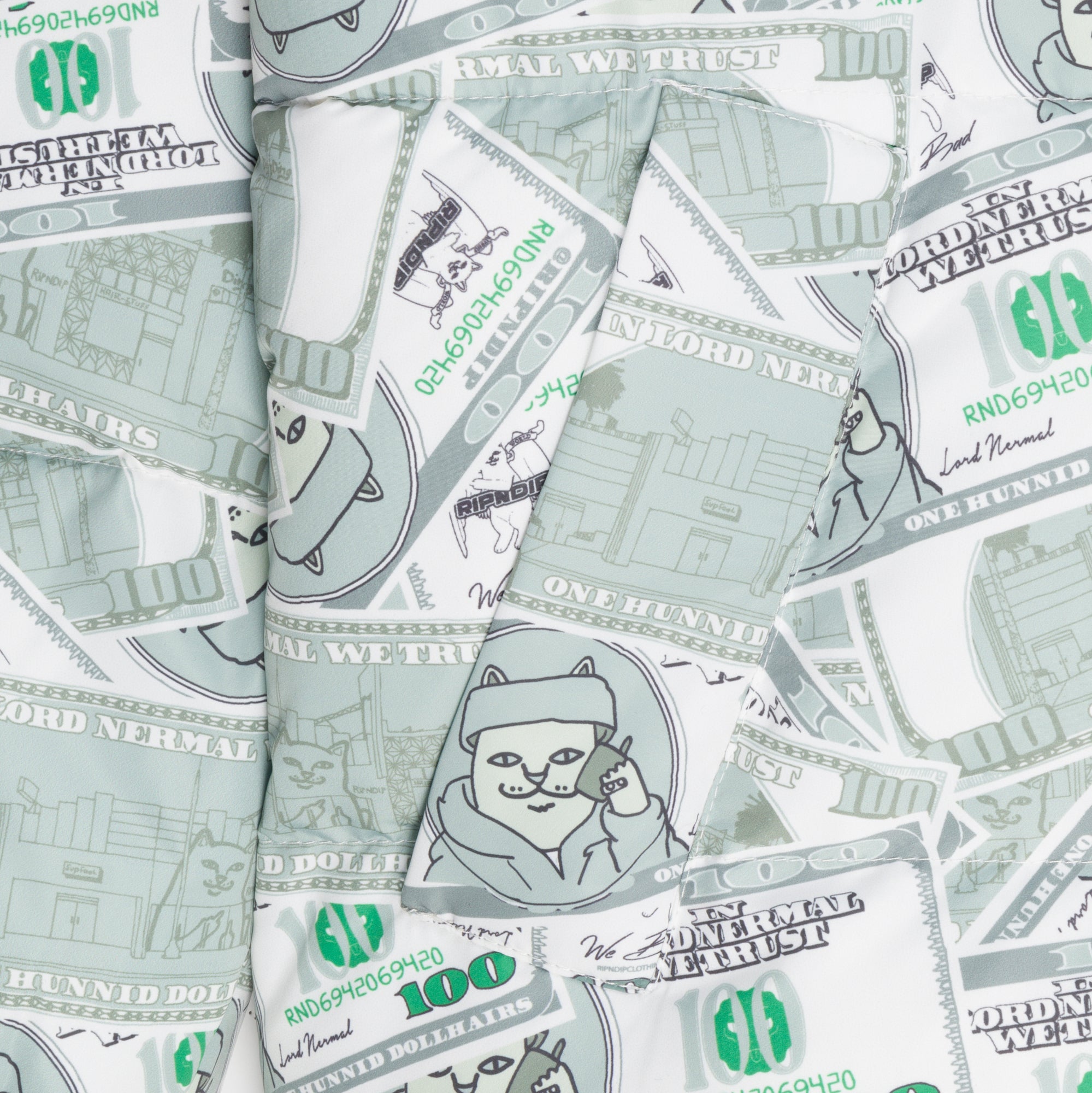 RIPNDIP Moneybag Puffer Jacket (Olive)